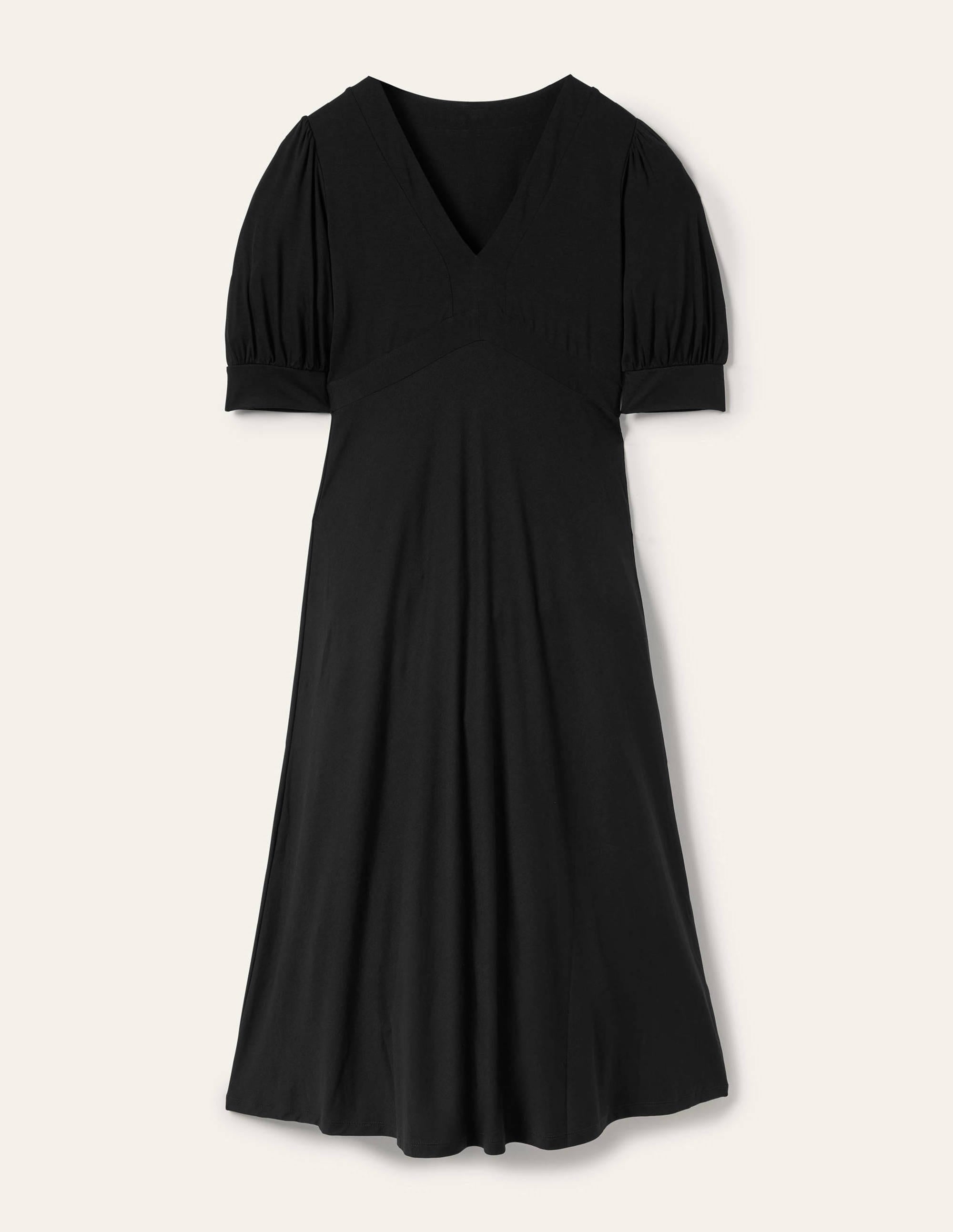 Eva Jersey Midi Dress-Black - Image 5