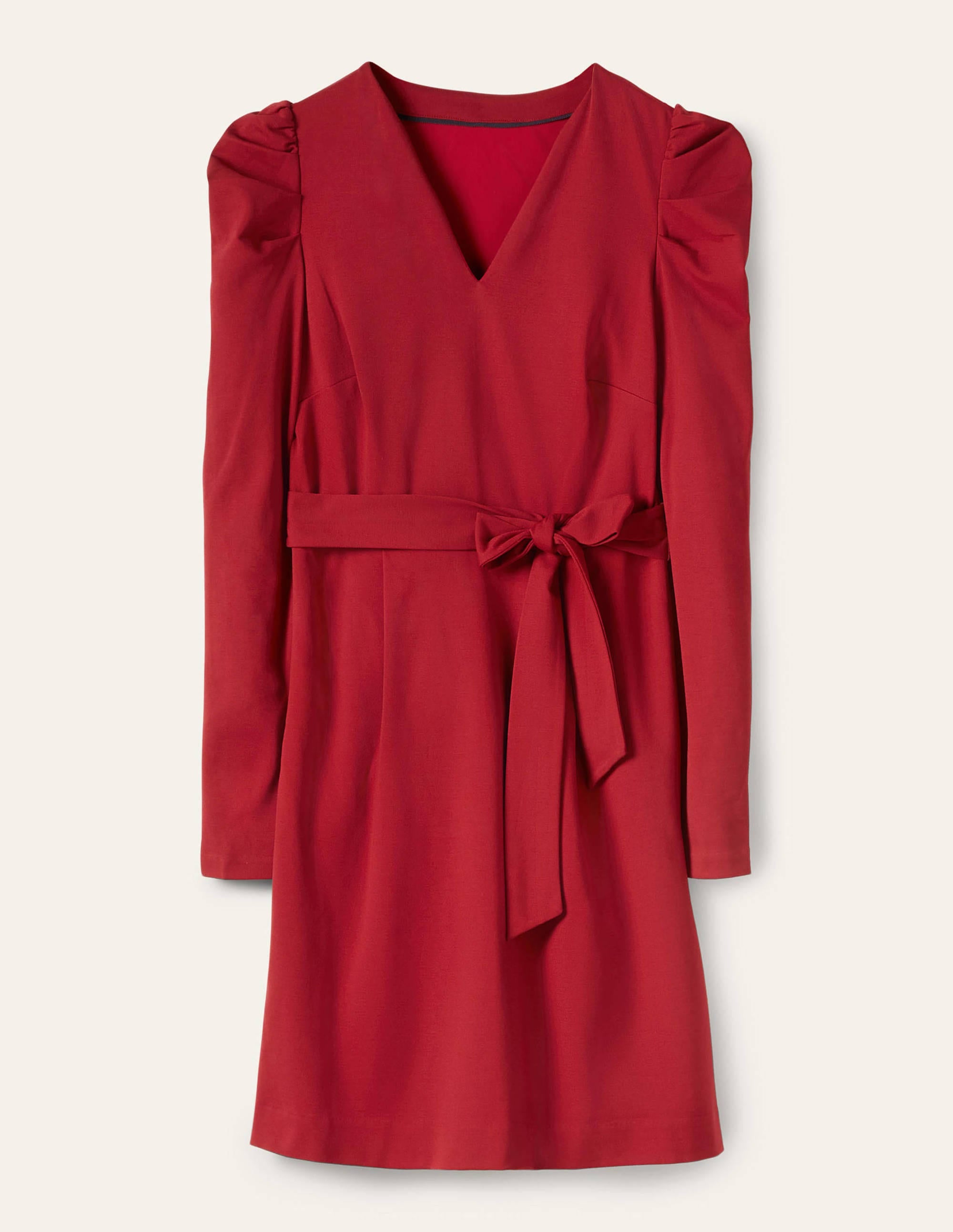 Puff Sleeve Jersey Dress-Winter Berry - Image 6