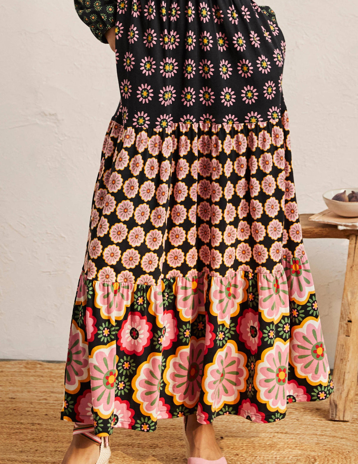 Tiered Jersey Maxi Dress-Hotch Potch Multi - Image 2