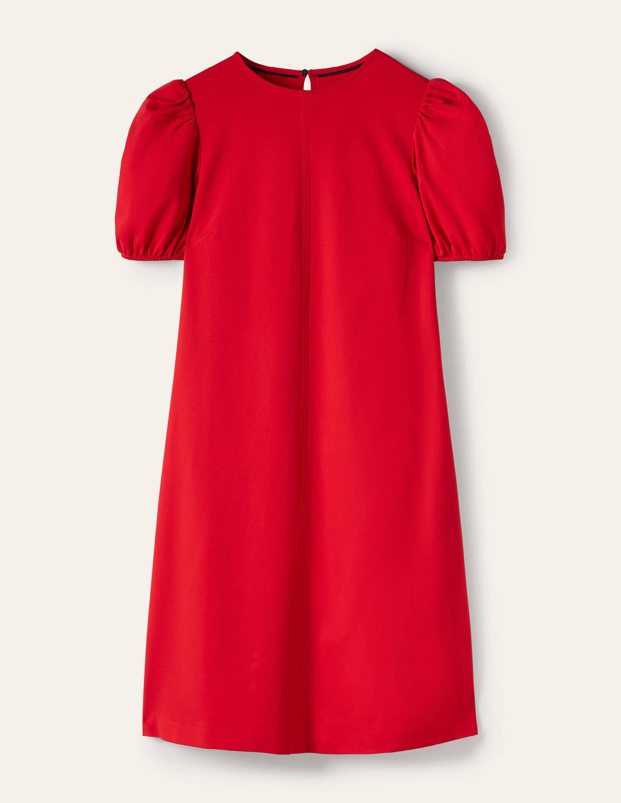 Seam Detail Jersey Shift Dress-Red - Image 5