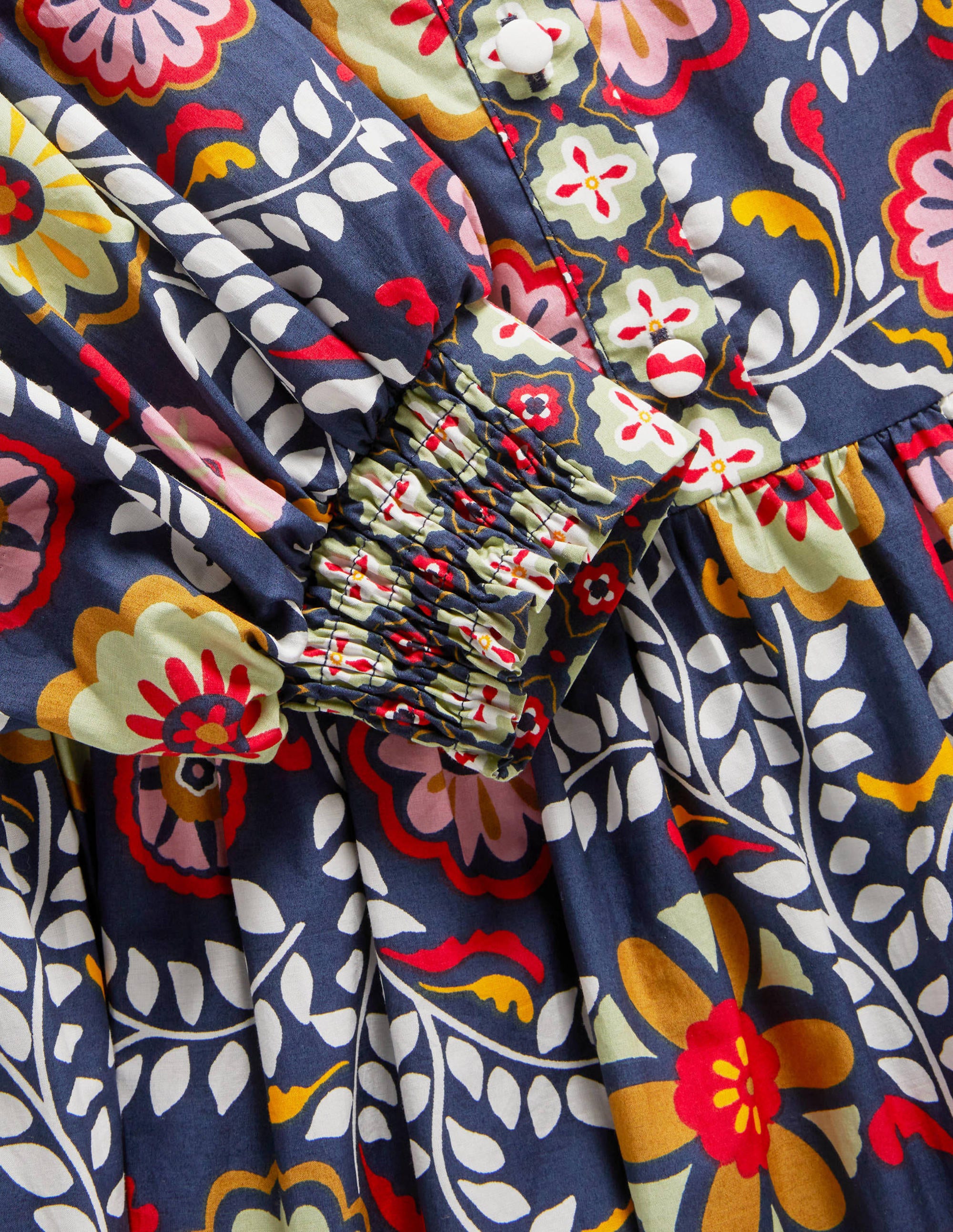 Ava Tiered Maxi Dress-French Navy, Opulent Garden - Image 6