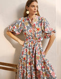 Ava Tiered Maxi Dress-Ivory, Opulent Garden