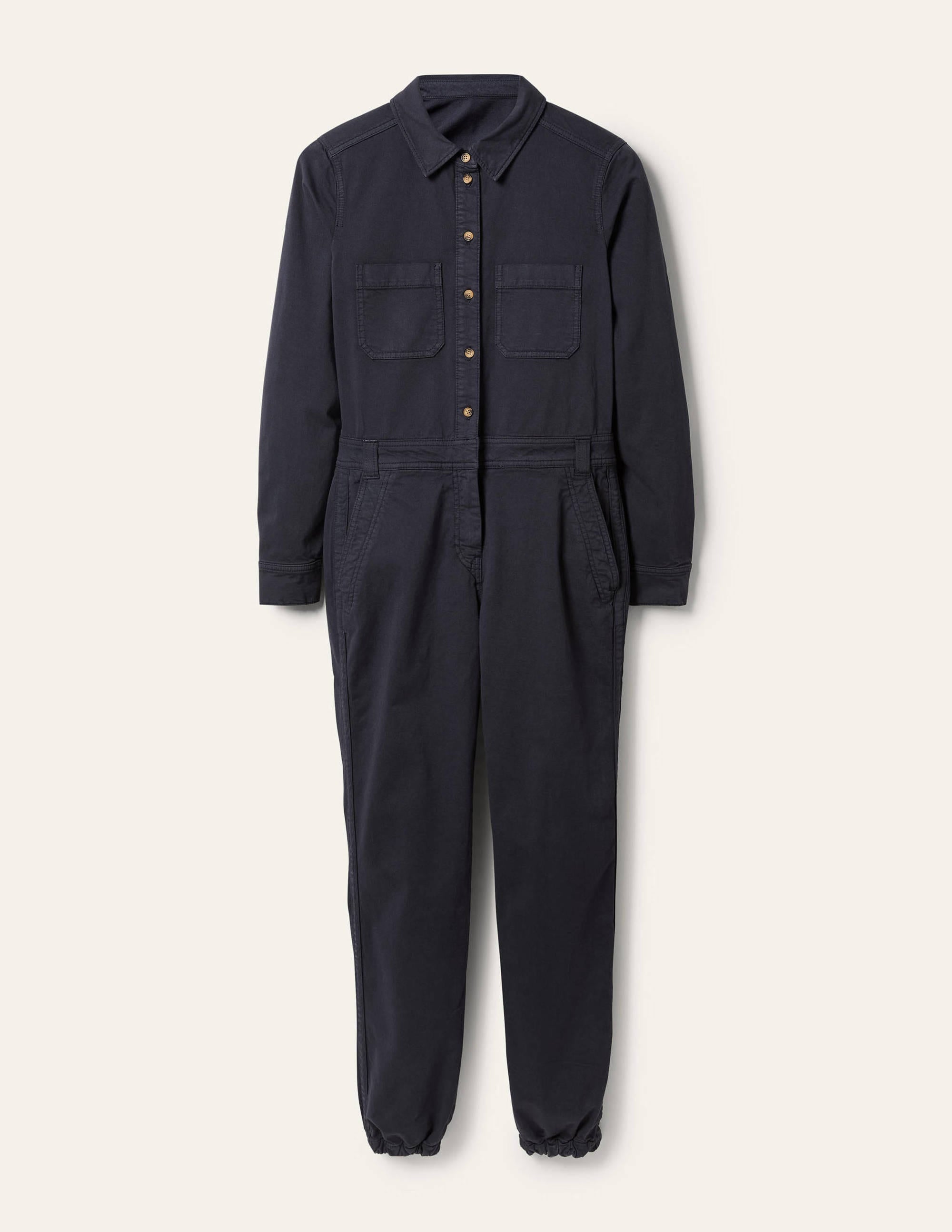 Carly Cotton Jumpsuit-Navy - Image 5