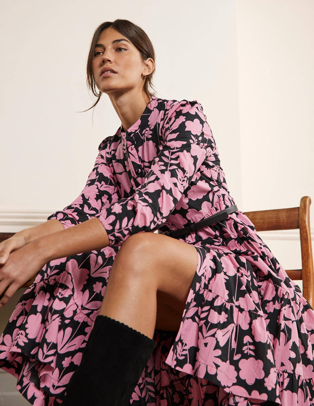 Multi Tiered Maxi Dress-Formica Pink, Flora Bloom - Image 5