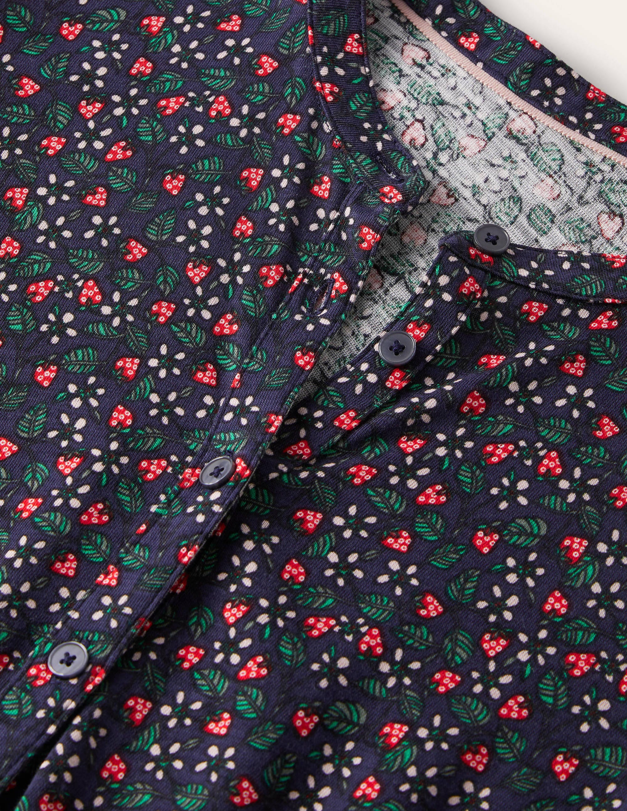 Smocked Jersey Shirt Dress-French Navy, Flora Berry - Image 5