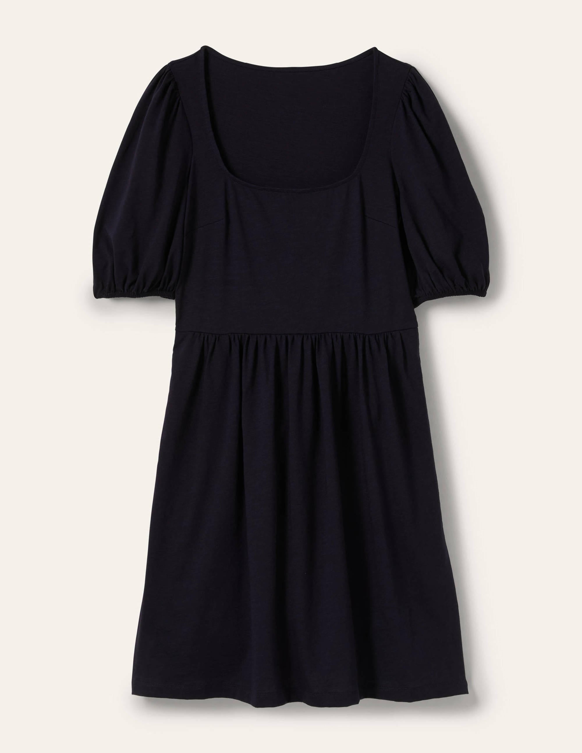 Square Neck Jersey Dress-Navy - Image 5