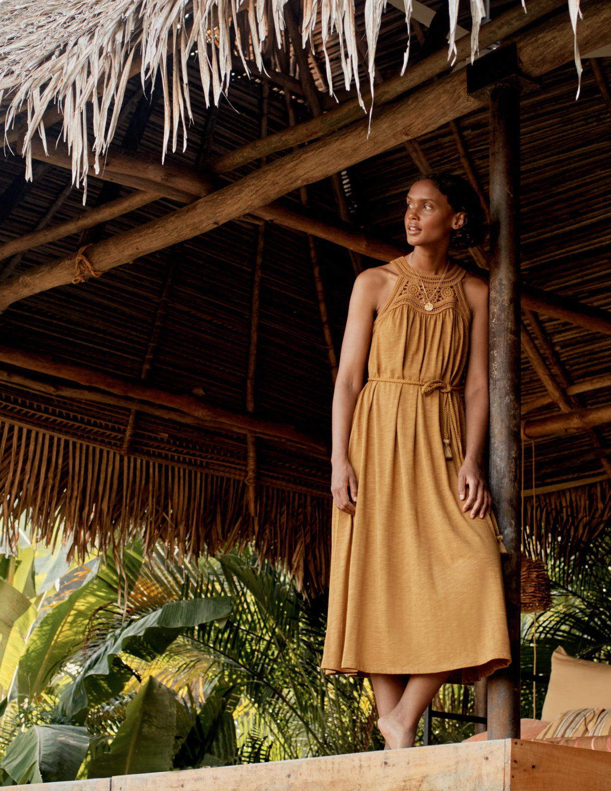 Anais Jersey Midi Dress-Frankincense - Image 6