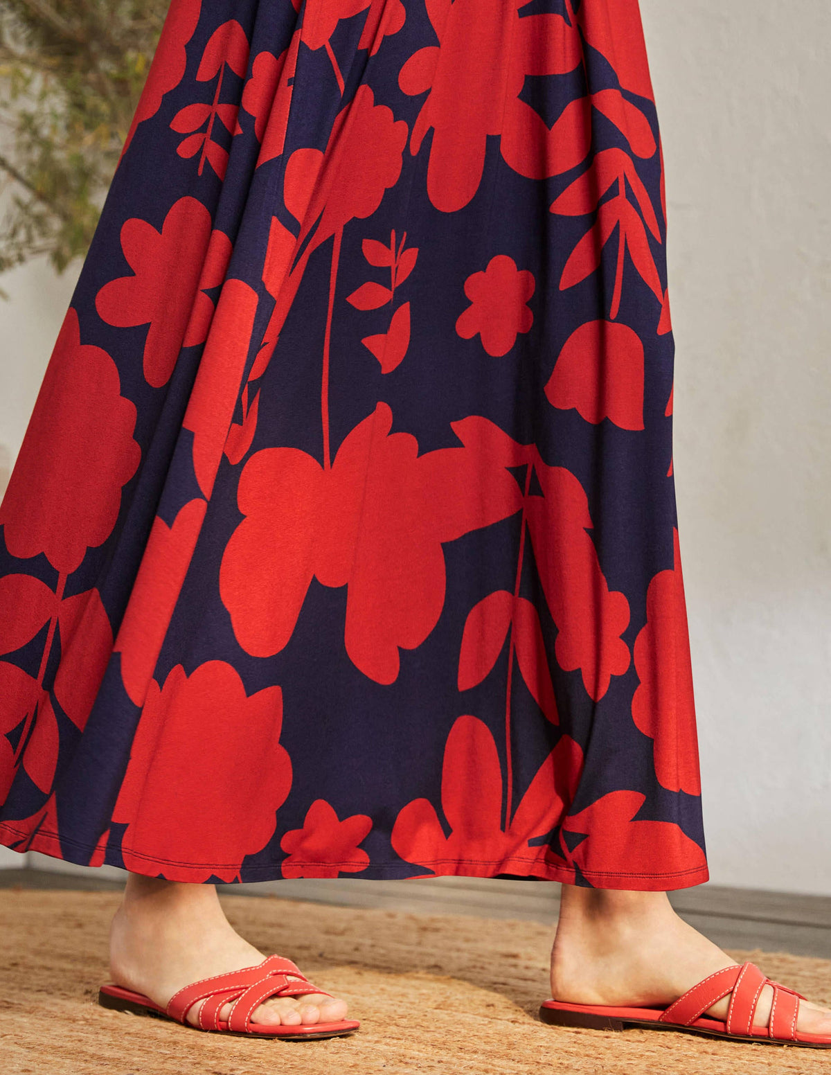 Sienna Jersey Maxi Dress-Winterberry, Flora Bloom - Image 2