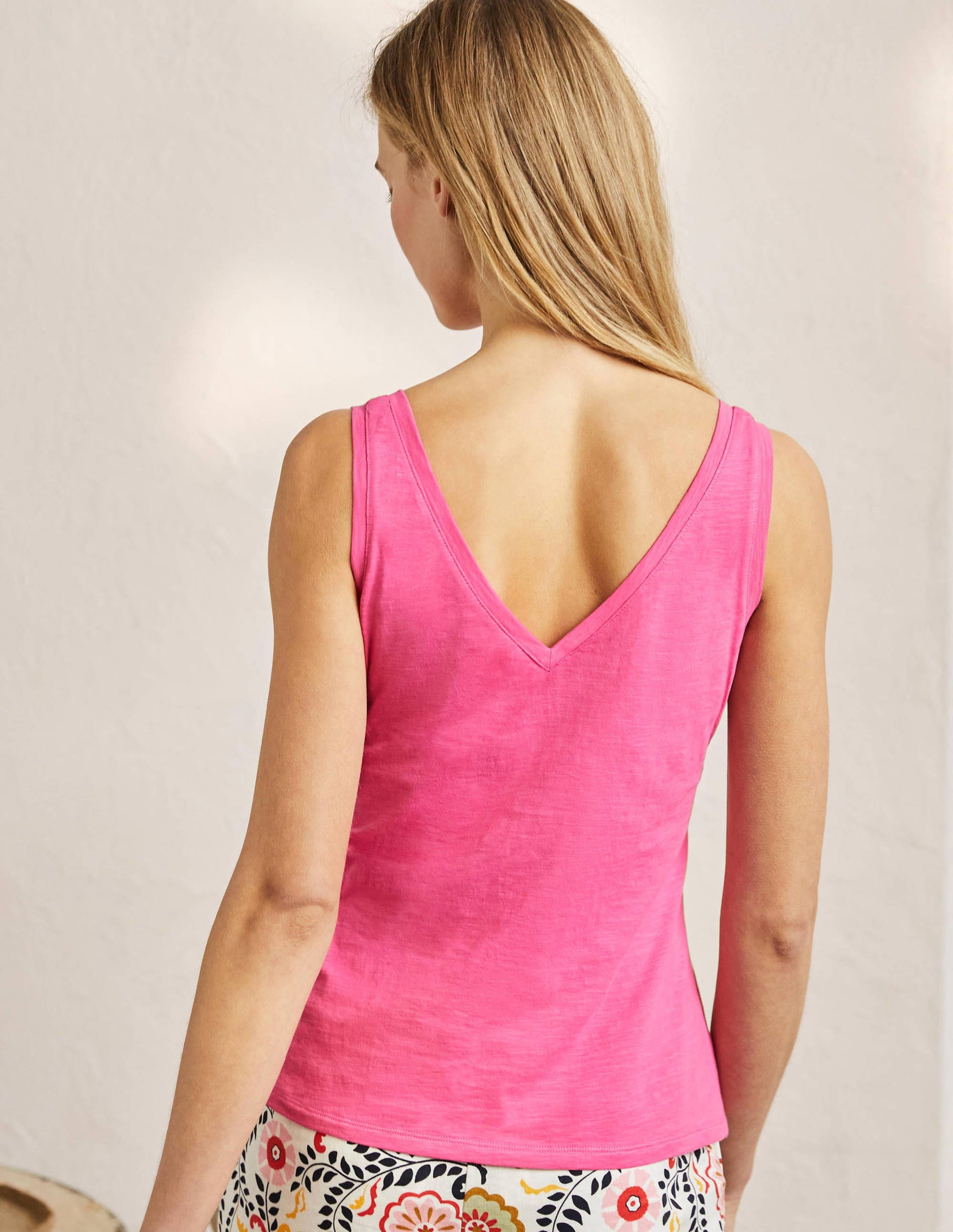 Cotton Tank Top-Festival Pink-3