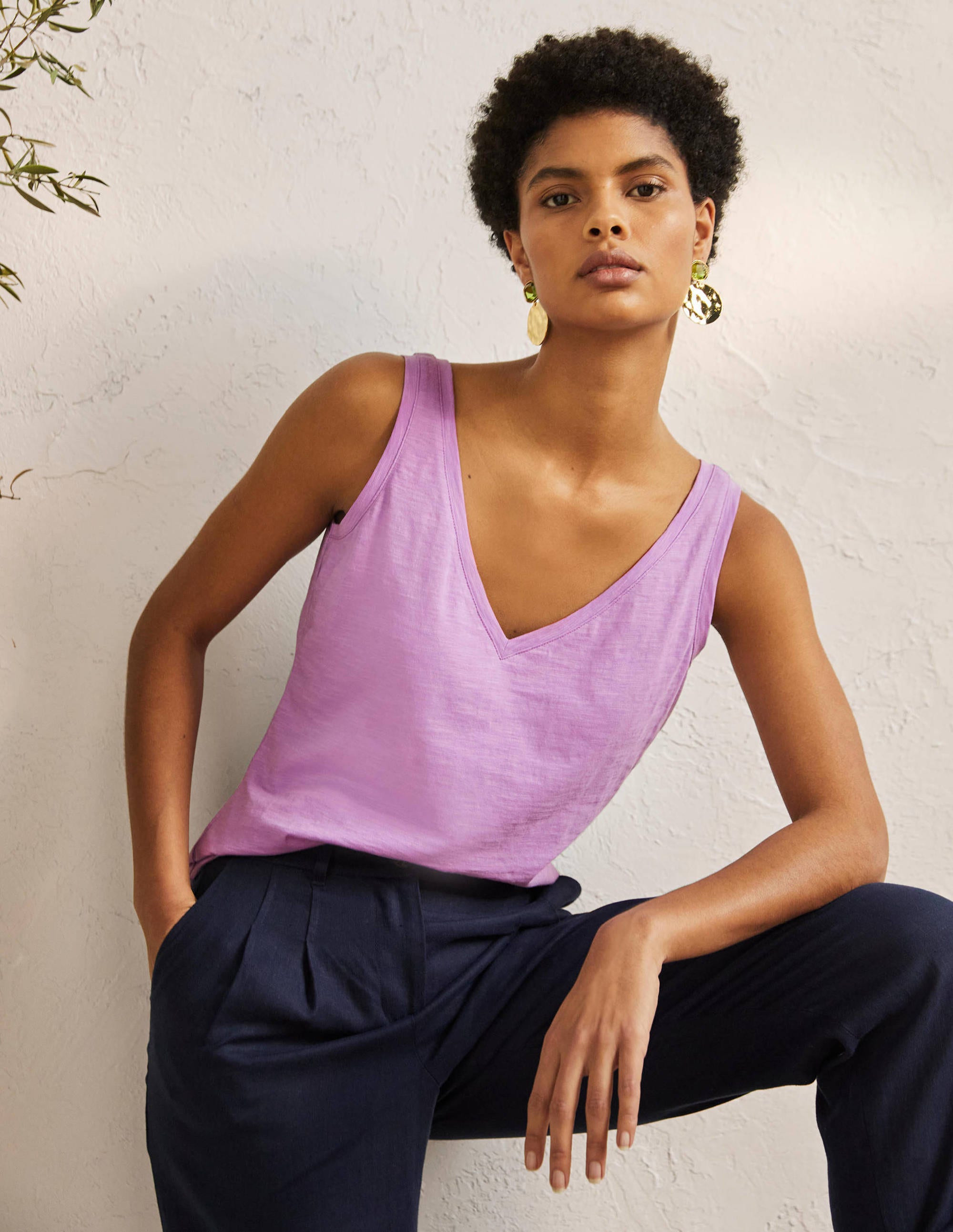 Cotton Tank Top-African Violet - Image 1