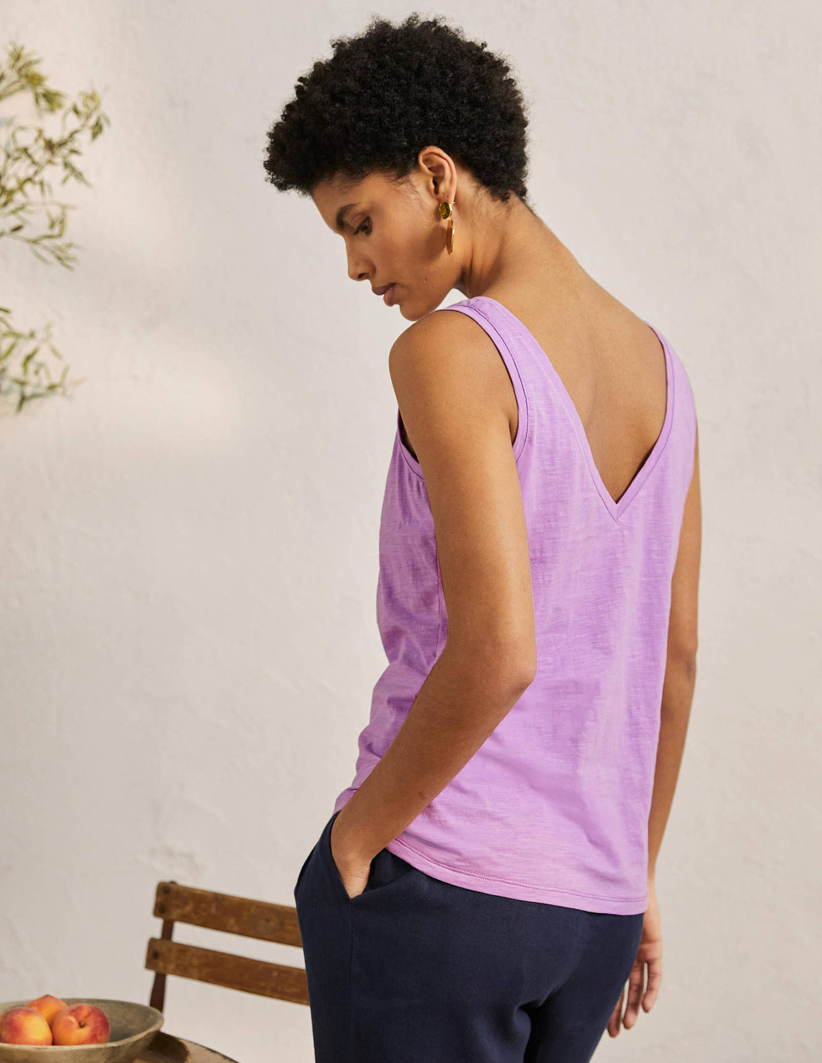 Cotton Tank Top-African Violet - Image 3