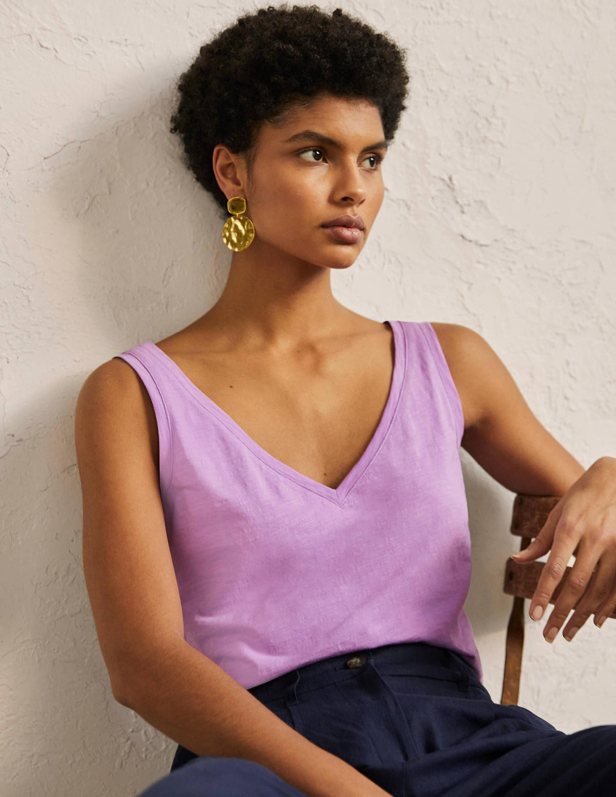 Cotton Tank Top-African Violet - Image 4