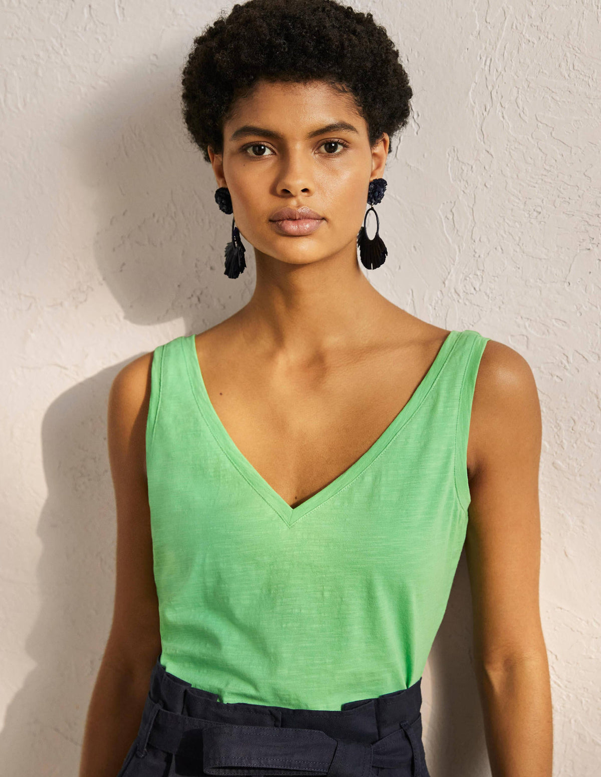 Cotton Tank Top-Zephyr Green - Image 1