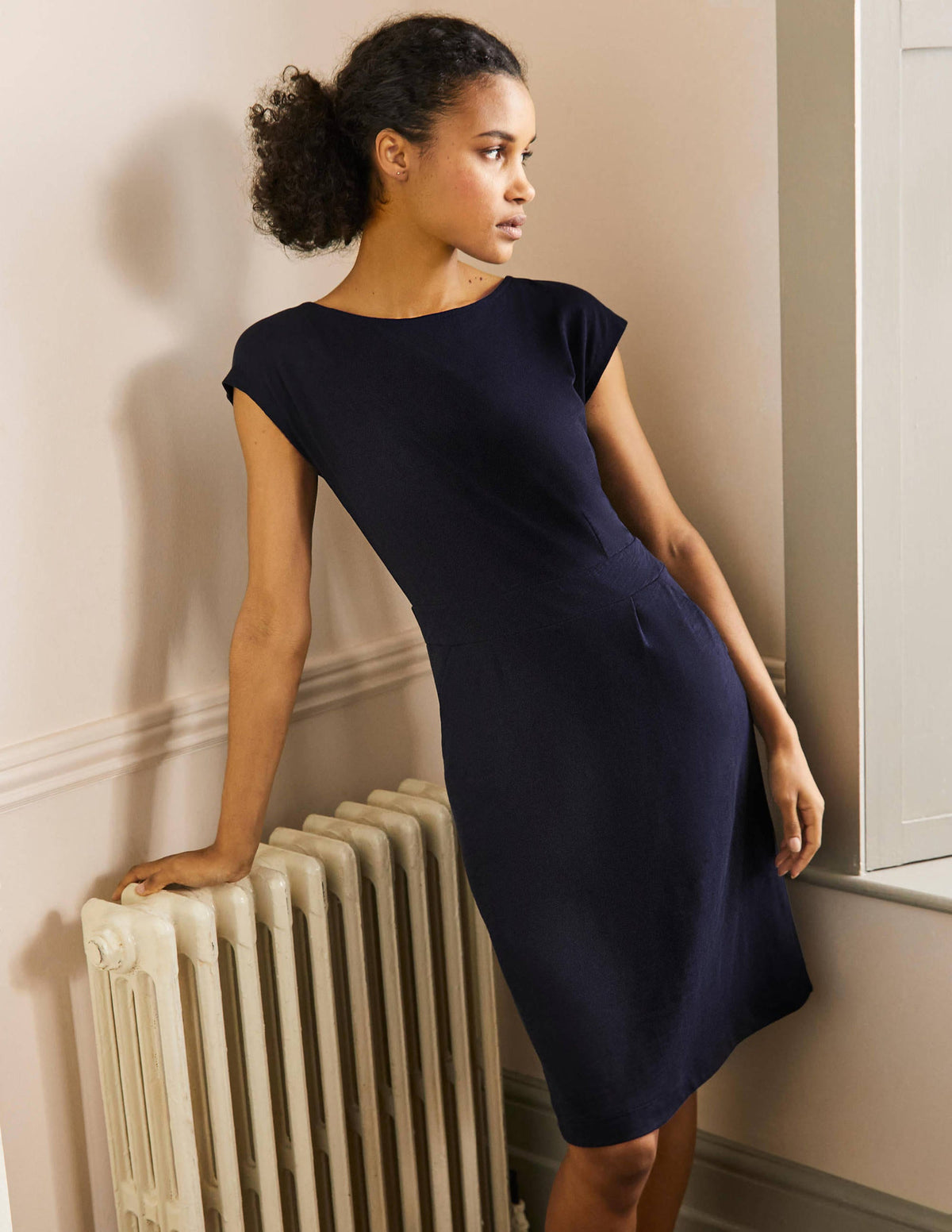 Florrie Jersey Dress-Navy - Image 5