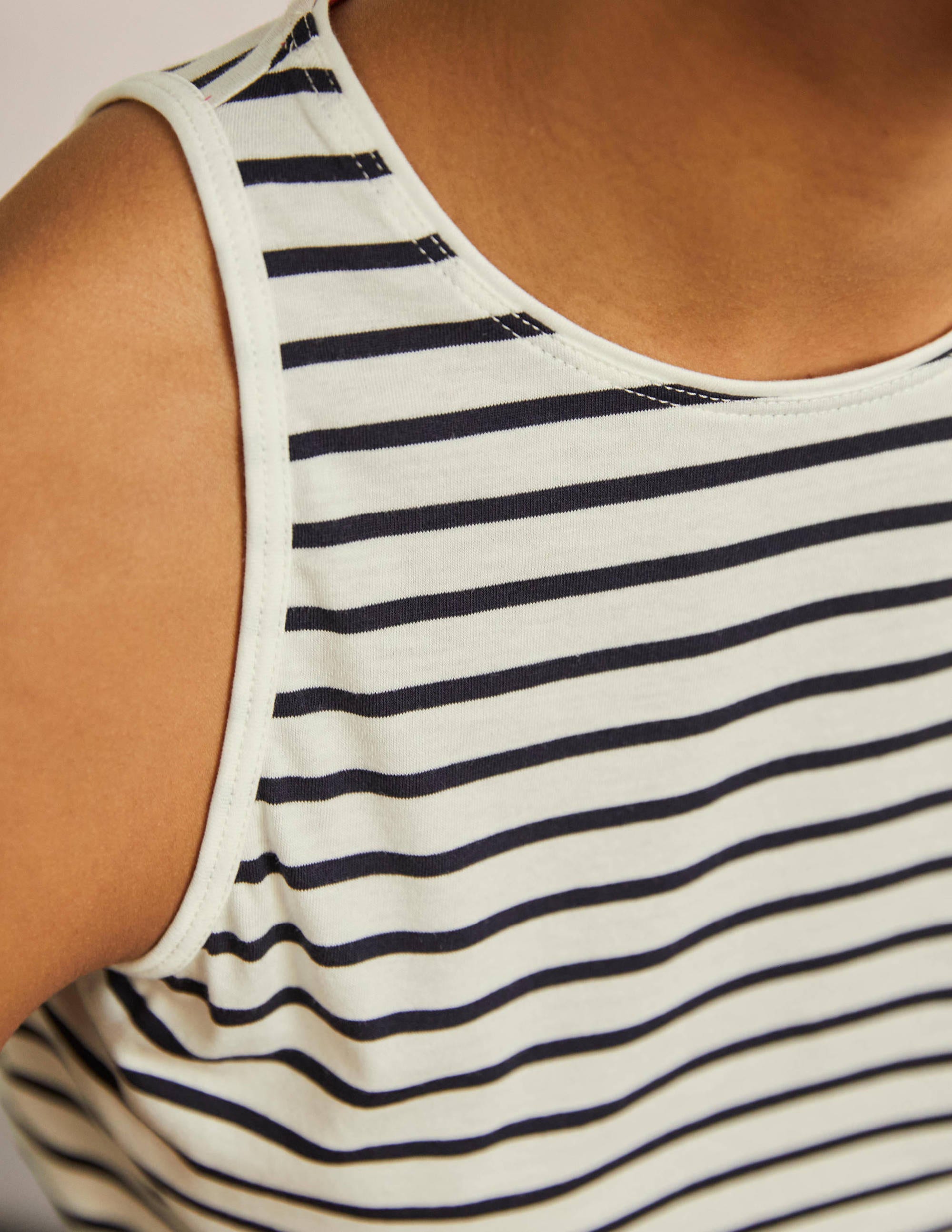 Supersoft Vest-Ivory / Navy Stripe - Image 2
