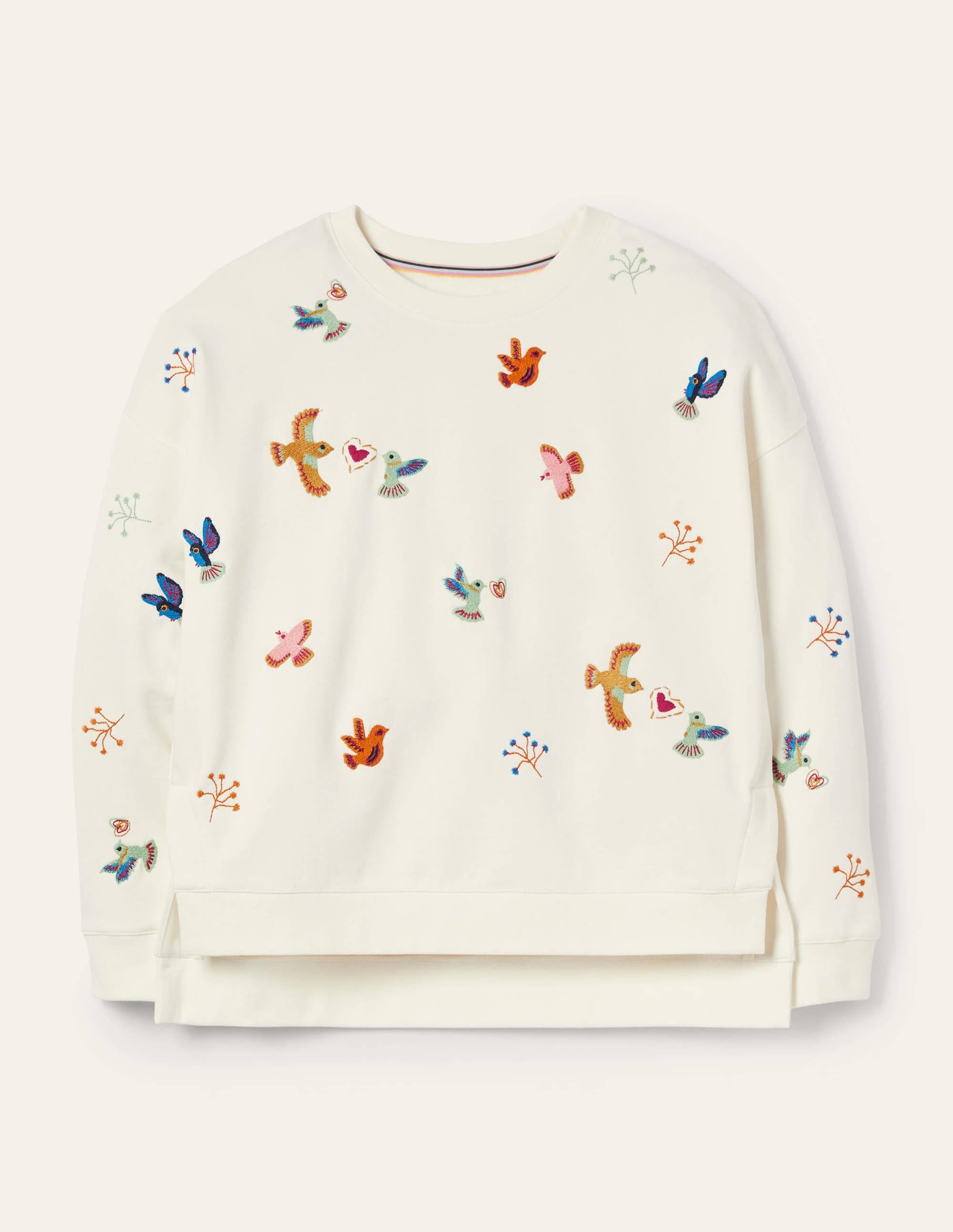Interest Sweatshirt-Ivory, Multi Embroidery - Image 5