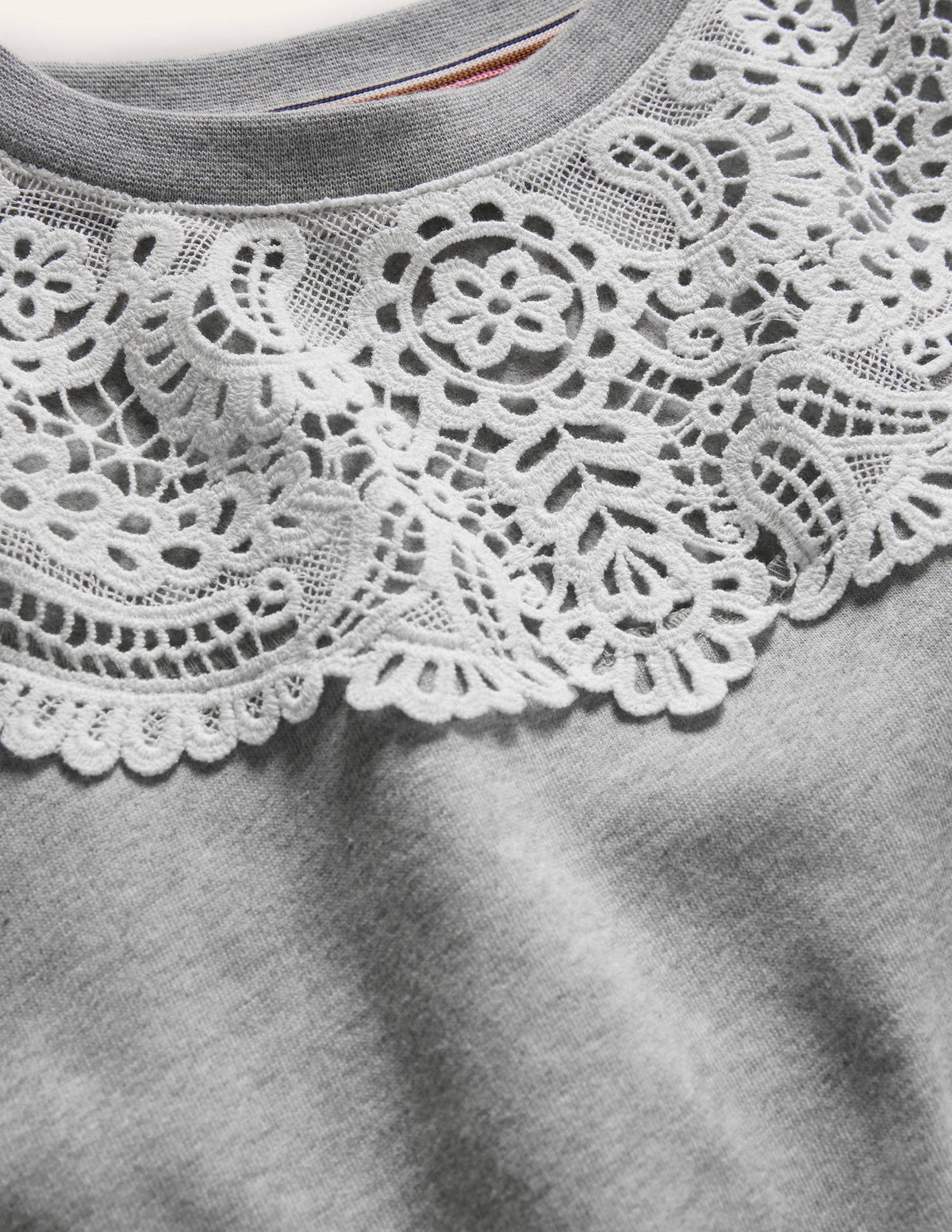 Interest Sweatshirt-Grey Marl / Ivory - Image 7