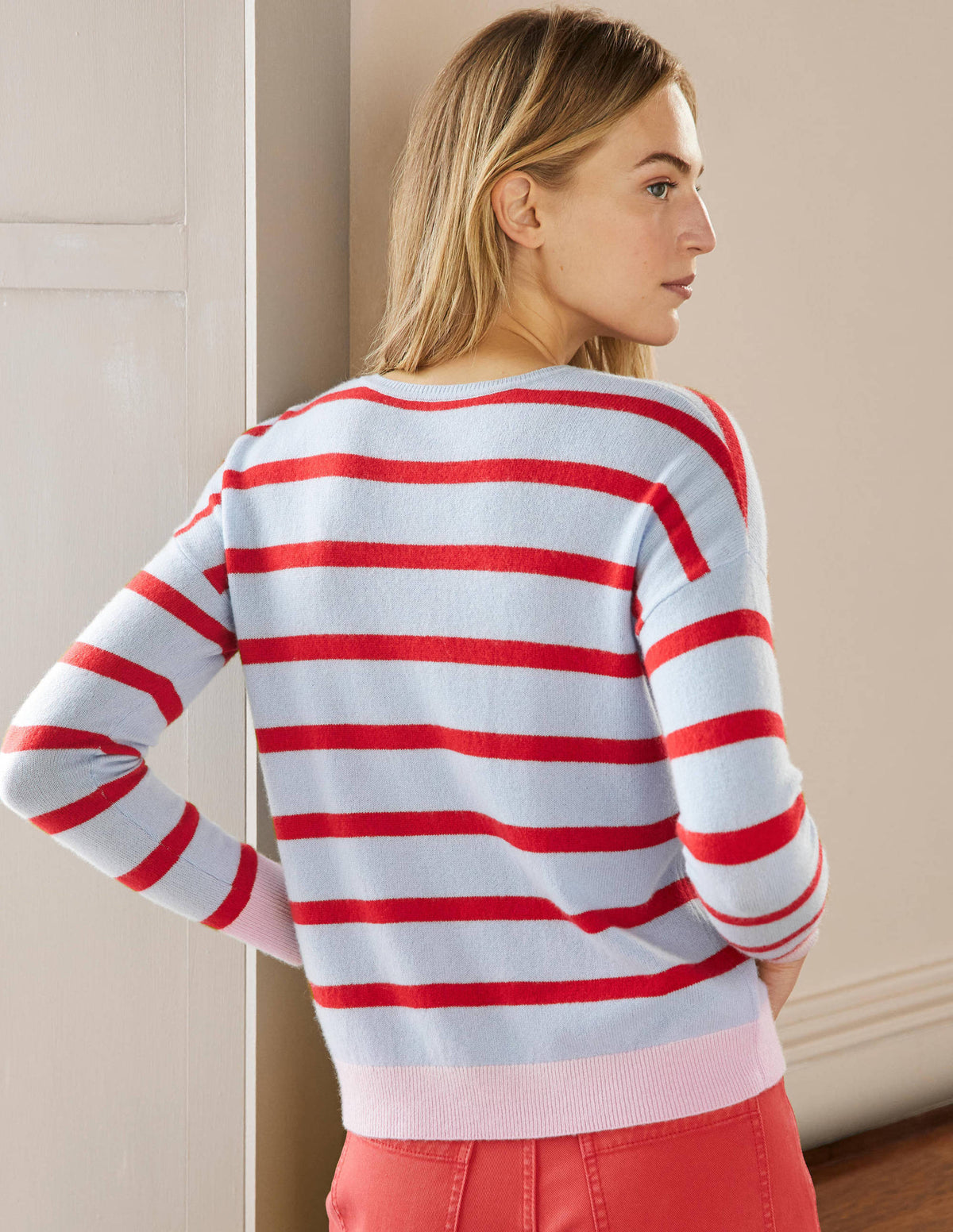 Striped Cashmere Sweater-Lapis Light Blue Stripe-3