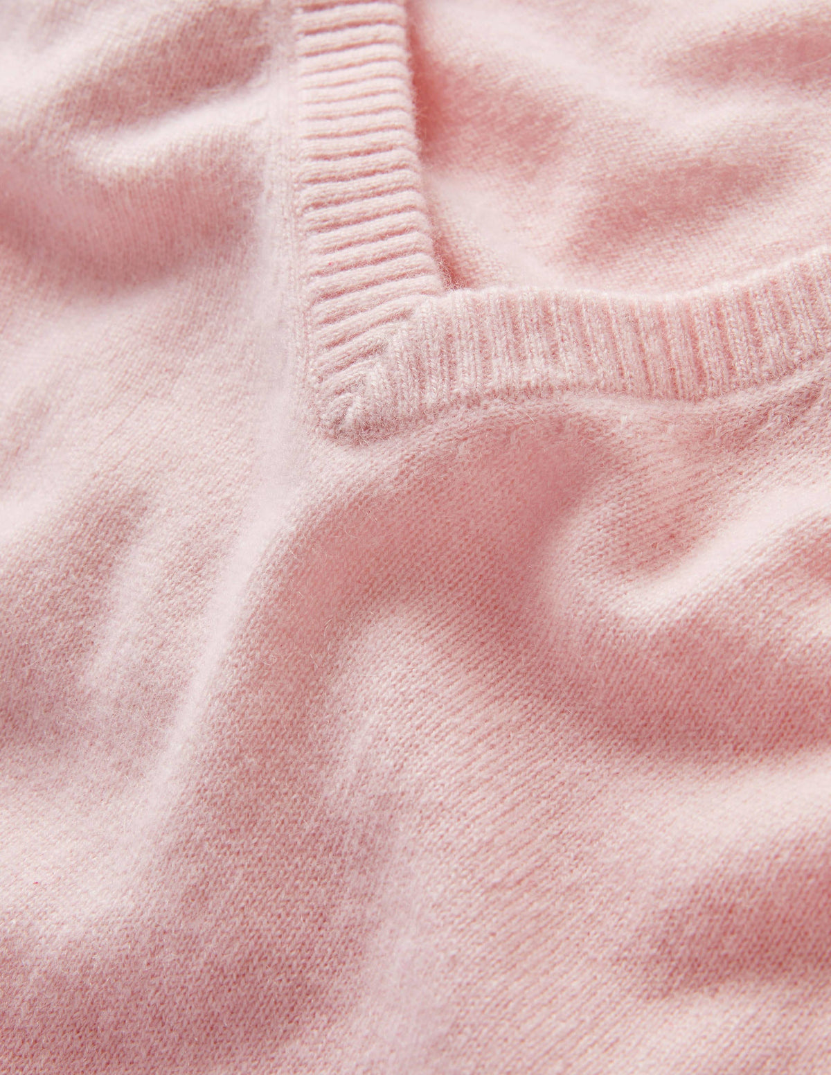 Cashmere V-neck Relax Jumper-Pink Blush - Image 4