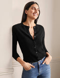 Cashmere Cardigan-Black