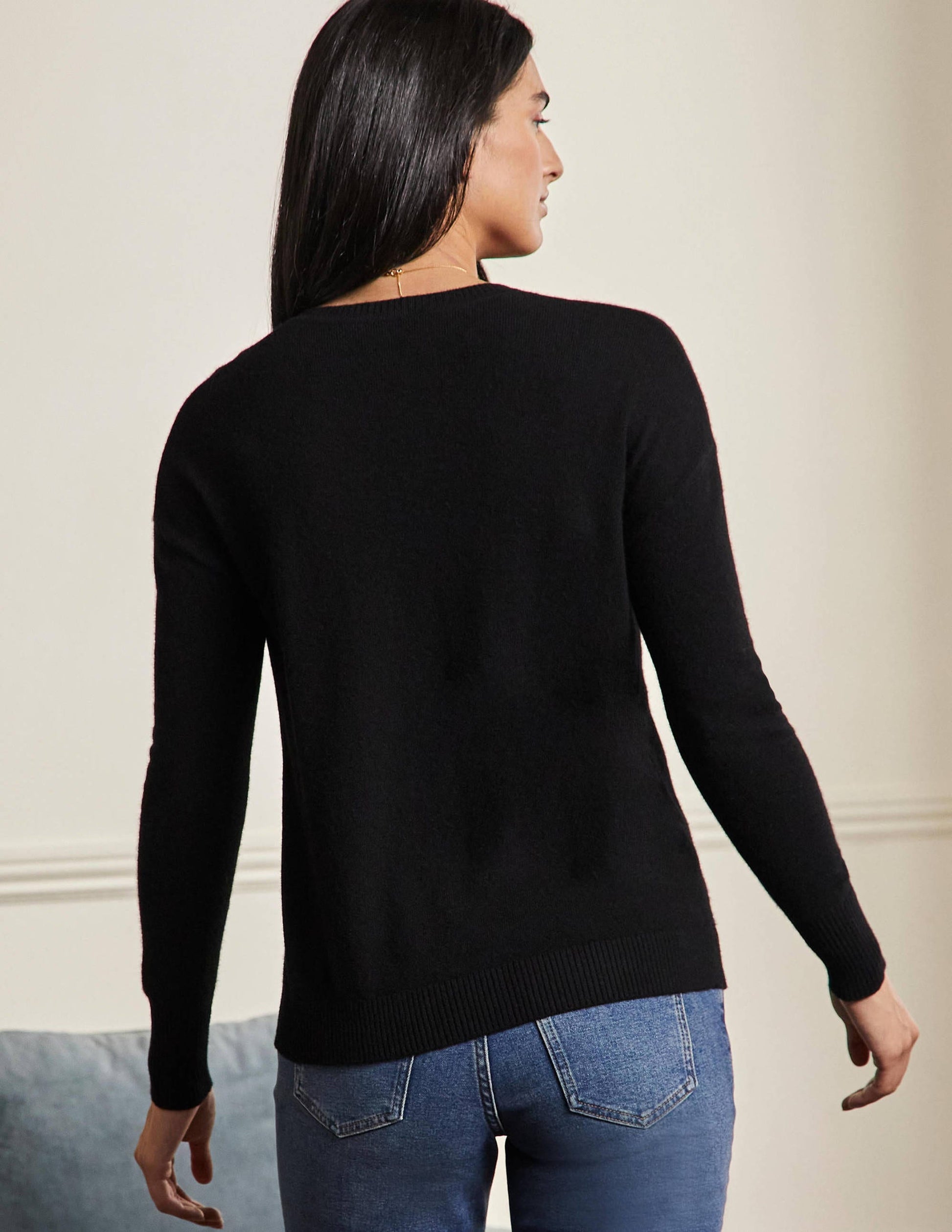 Cashmere Cardigan-Black-3