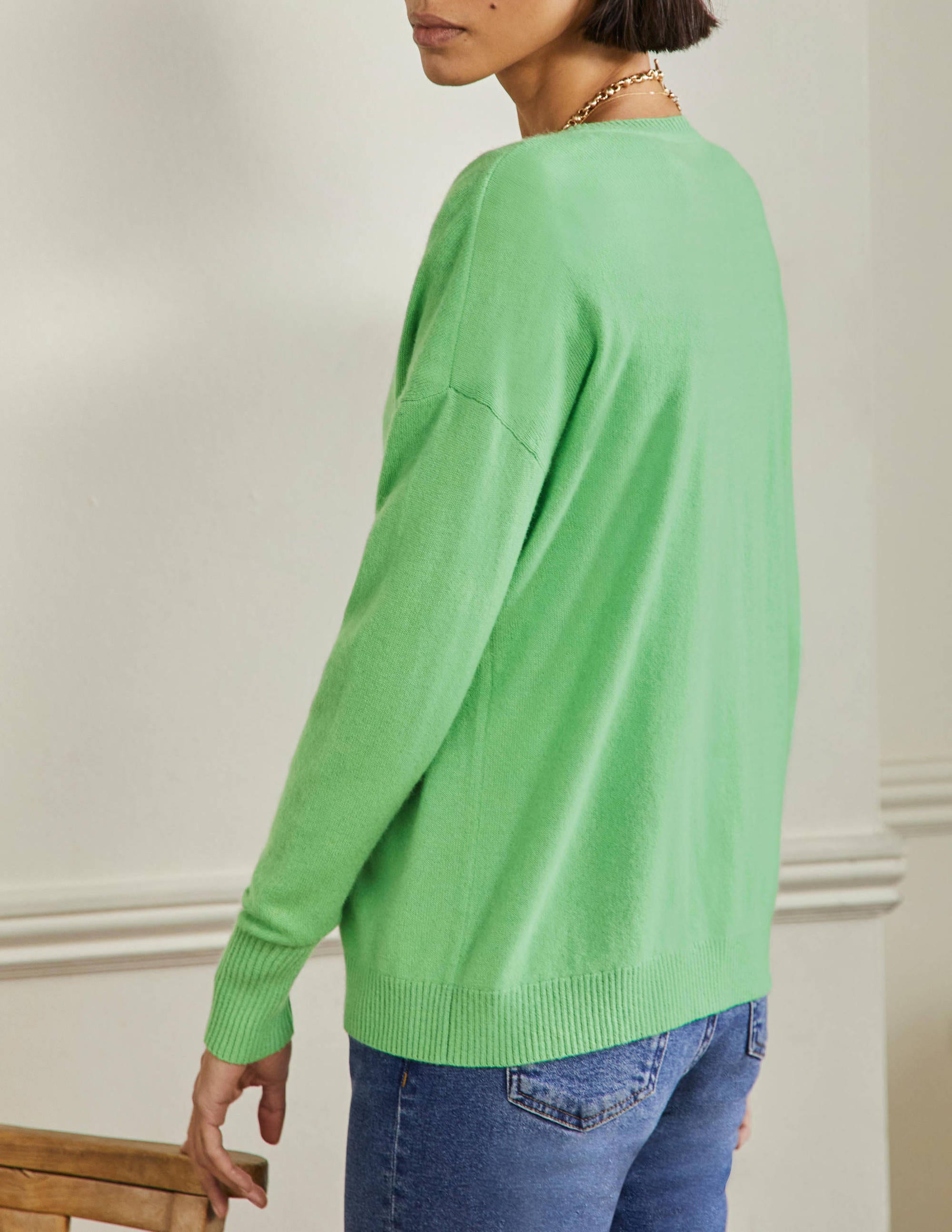 Cashmere Cardigan-Zephyr Green - Image 3