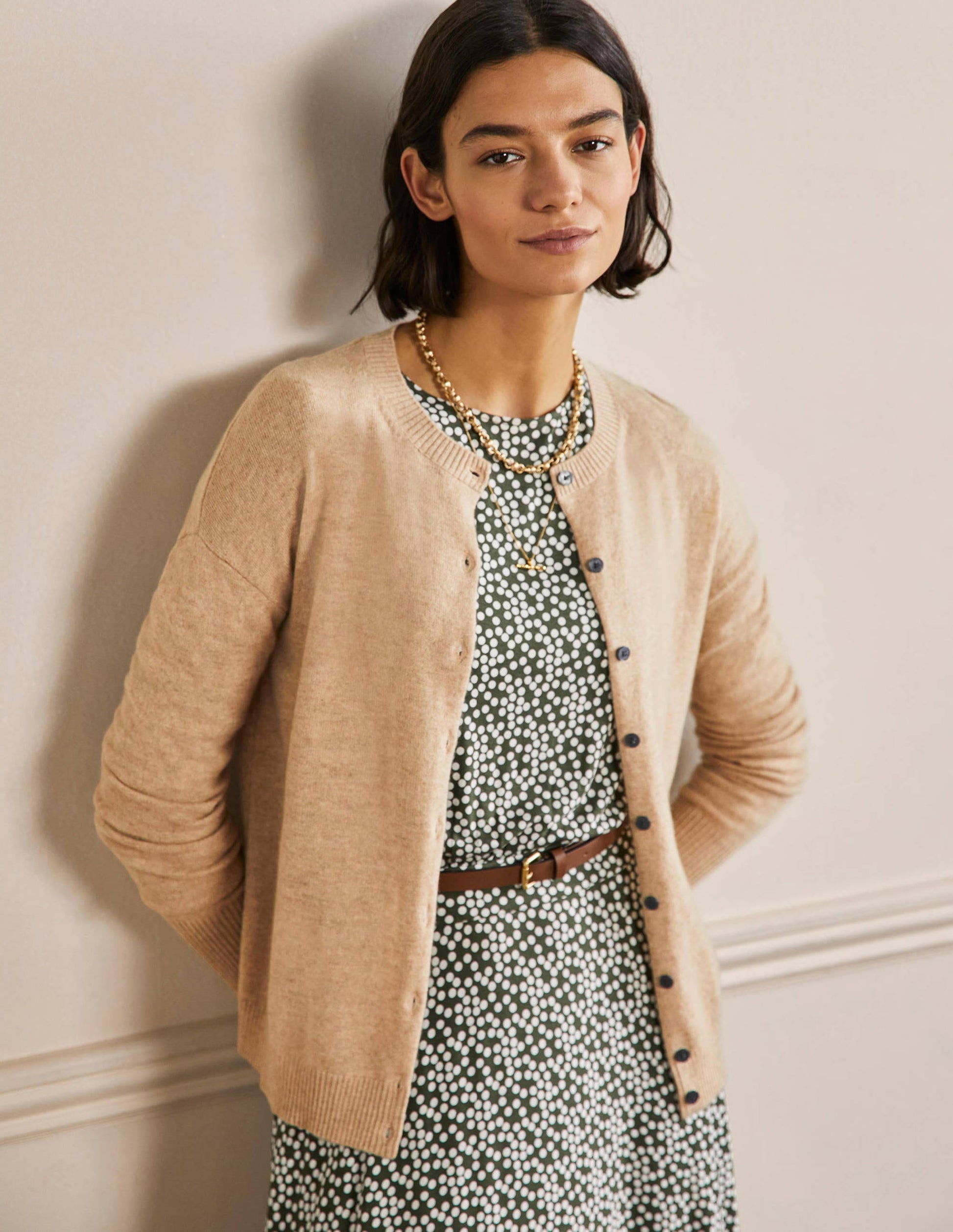 Cashmere Cardigan-Chinchilla Melange-1