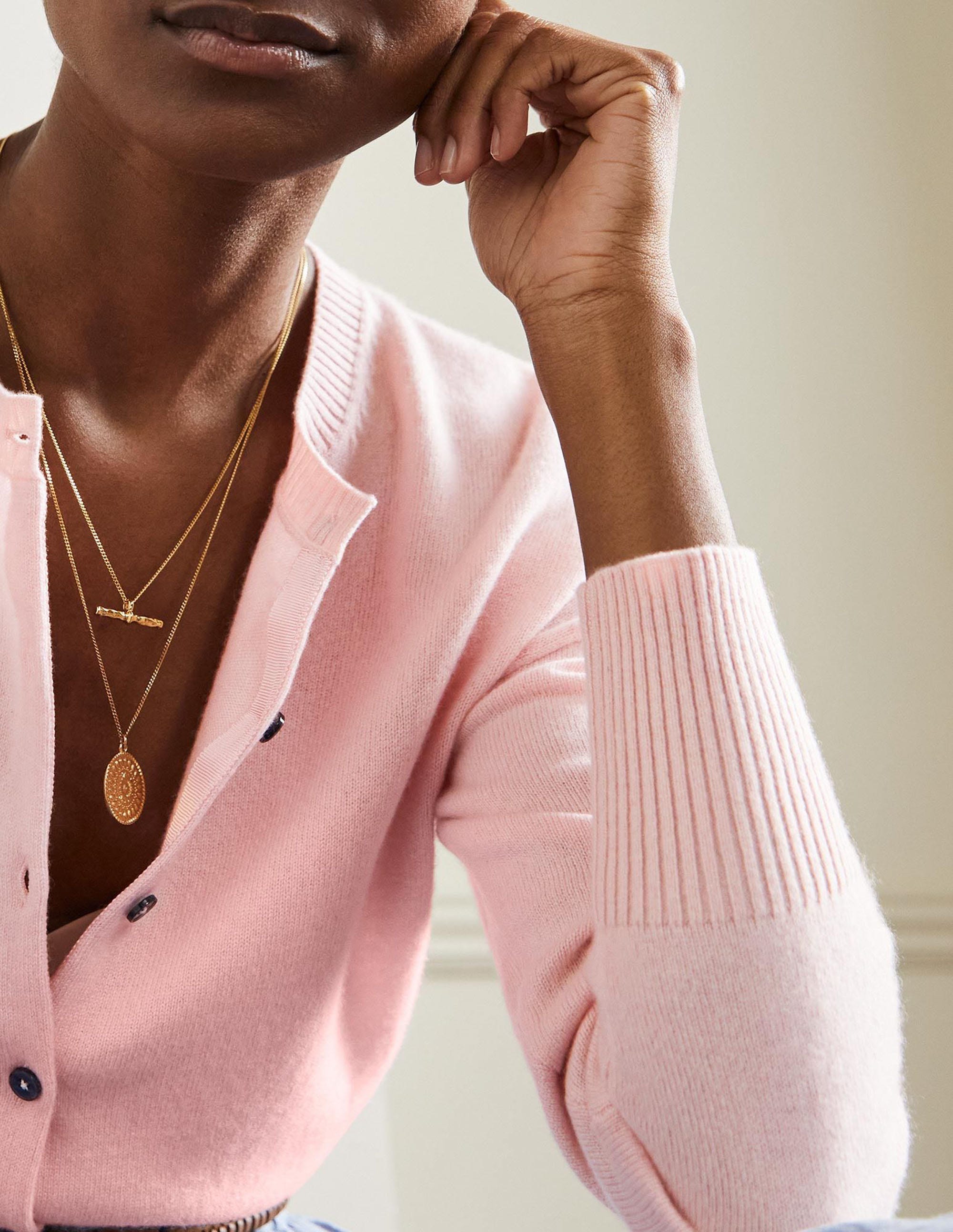 Cashmere Cardigan-Pink Blush - Image 2