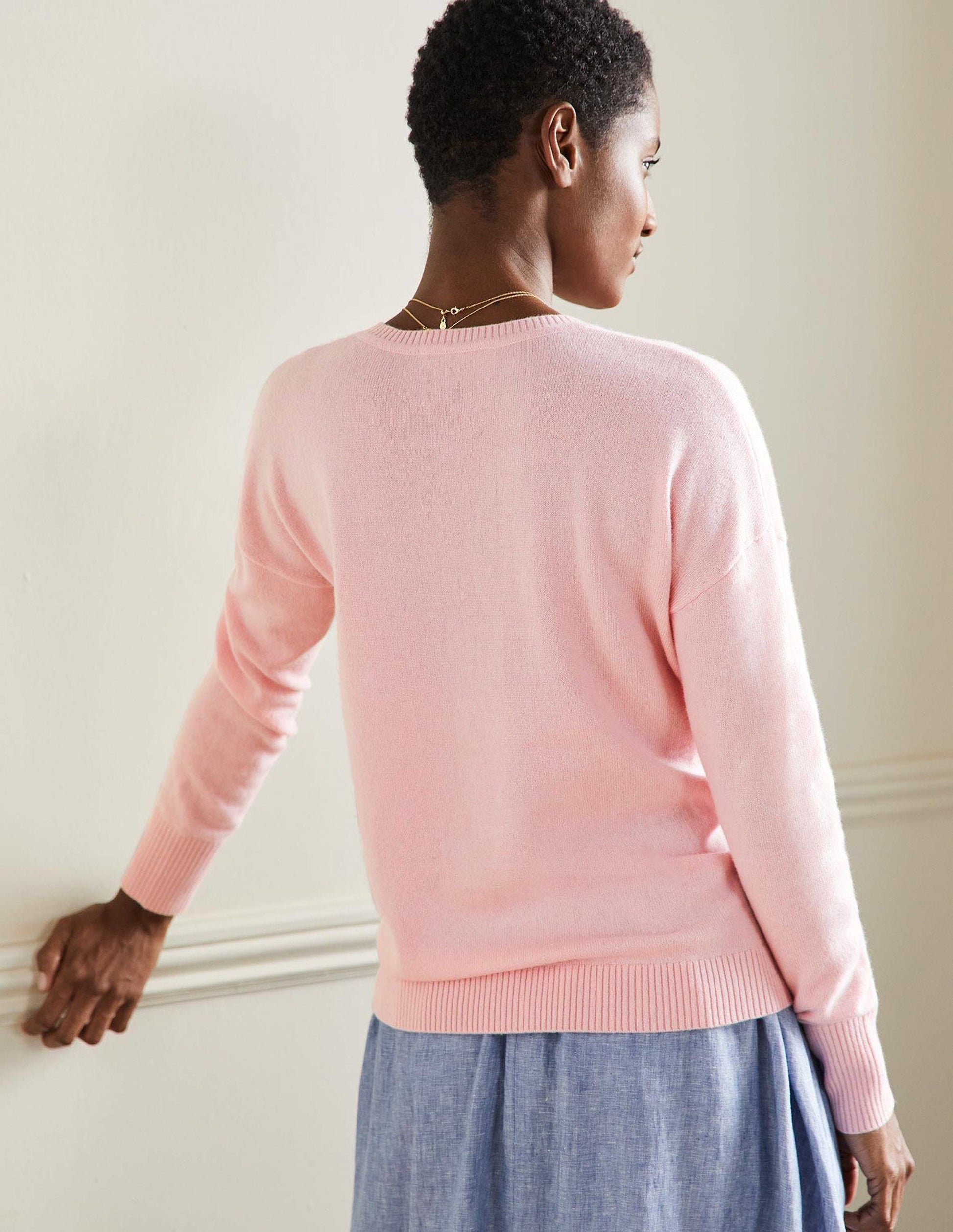 Cashmere Cardigan-Pink Blush-3