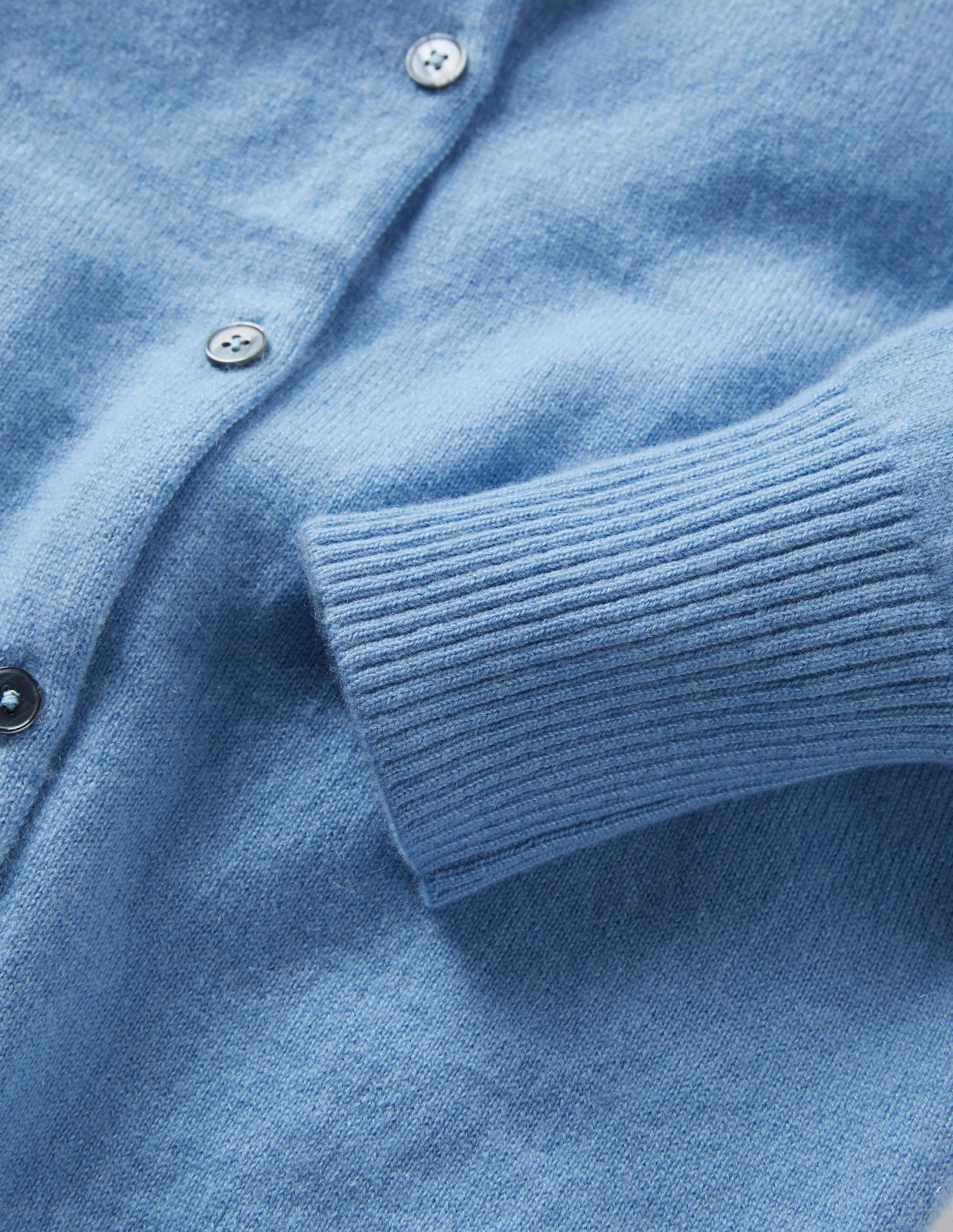 Cashmere Cropped Cardigan-Riviera Blue-6