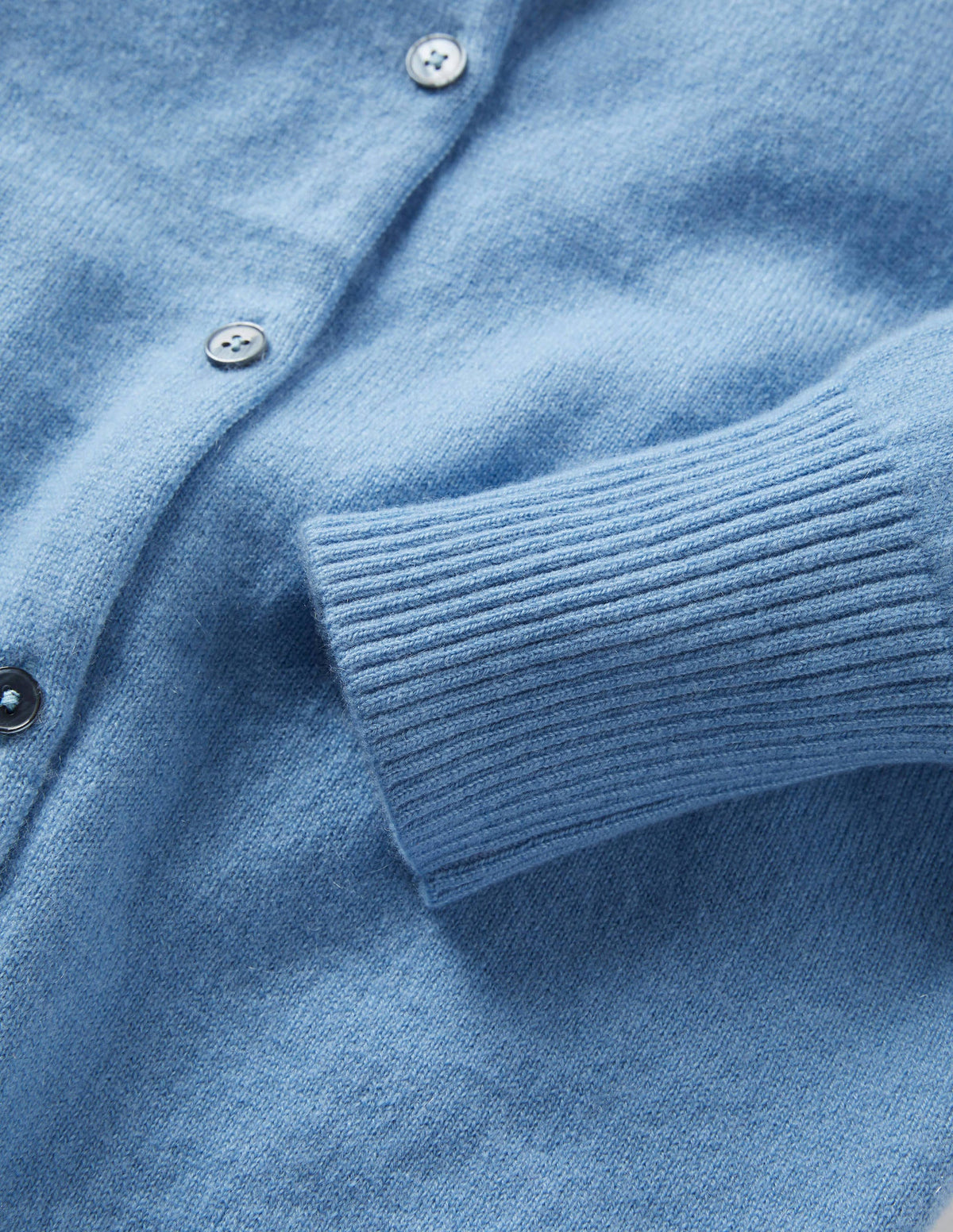 Cashmere Cropped Cardigan-Riviera Blue - Image 6