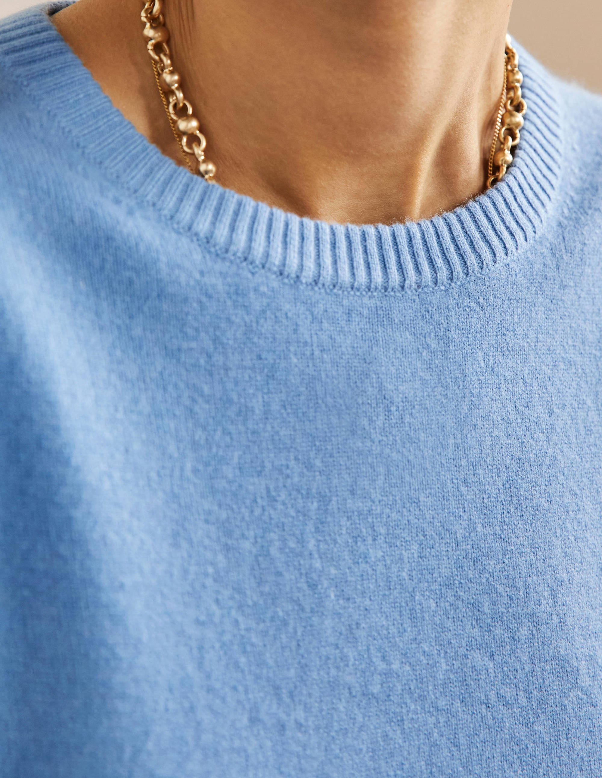 Cashmere Knitted Top-Riviera Blue - Image 4