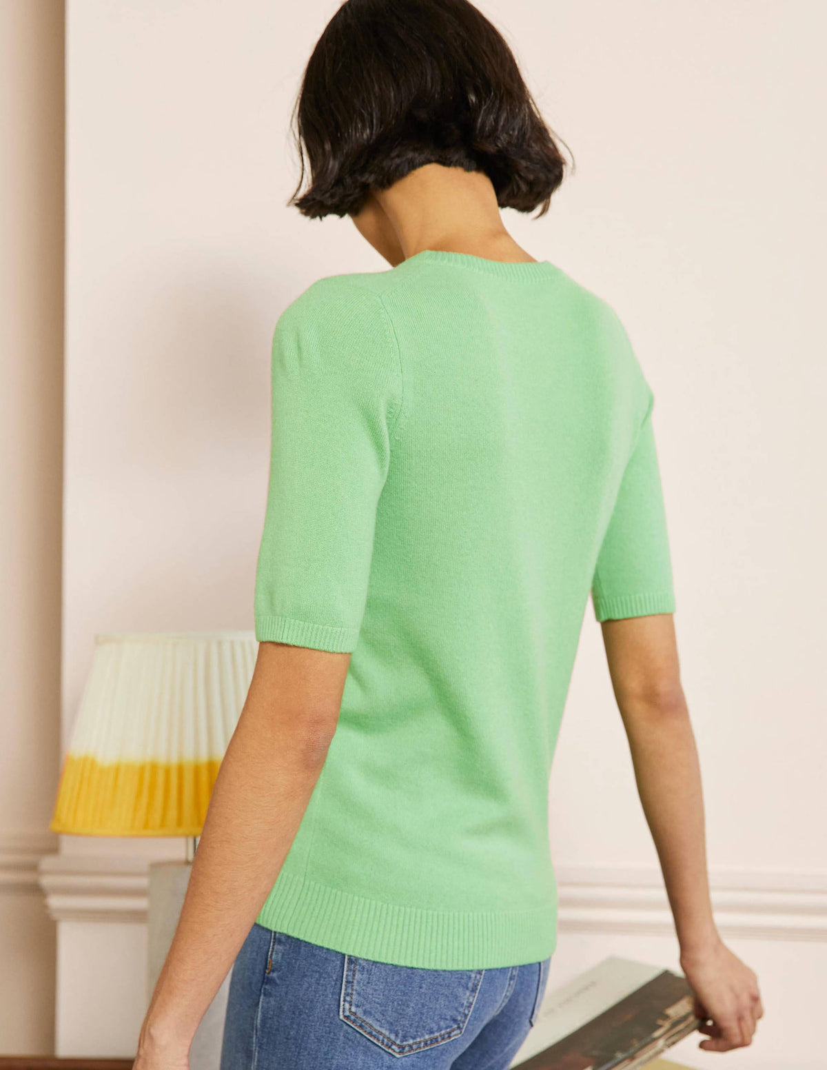 Cashmere Knitted Top-Zephyr Green - Image 3