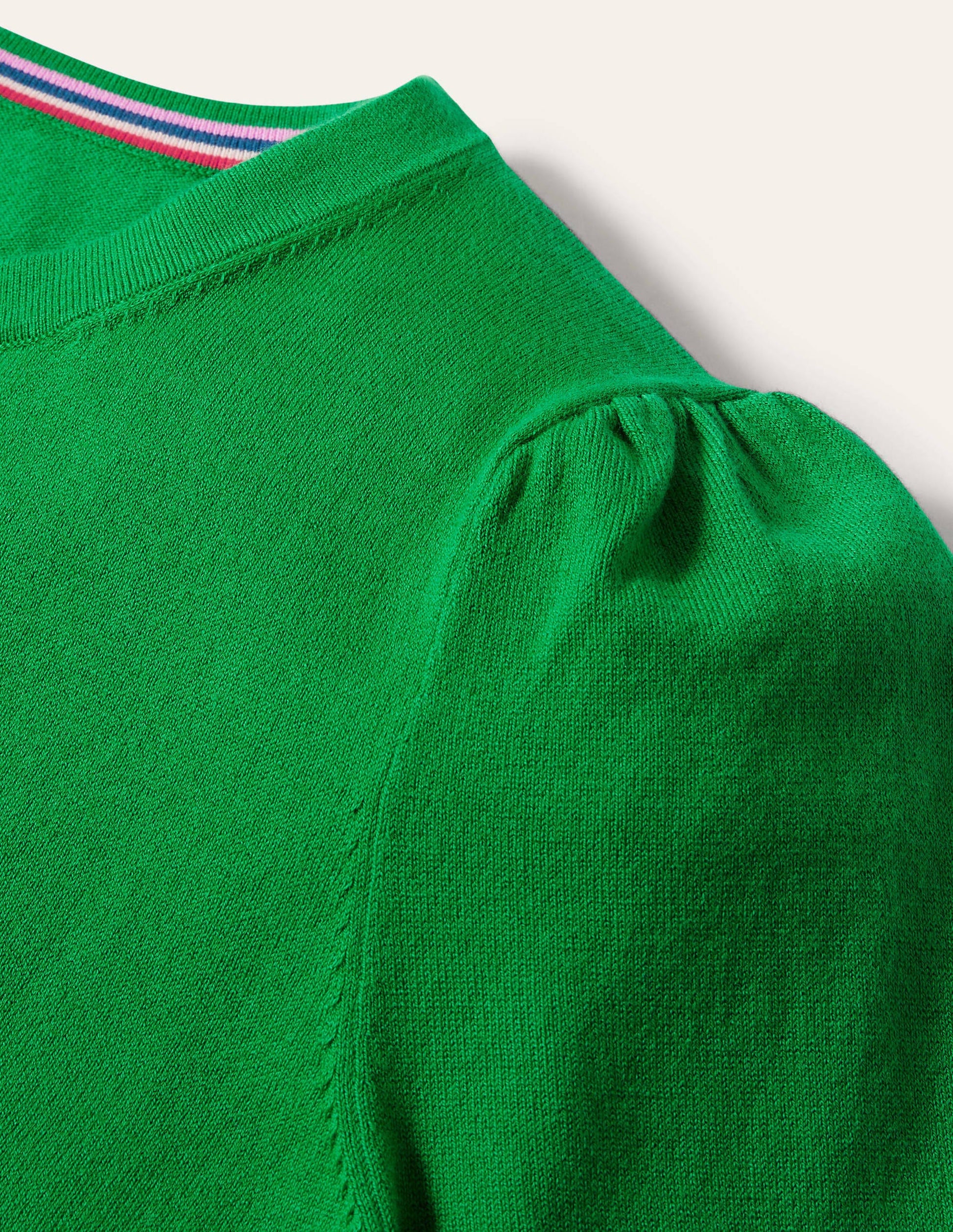 Cotton Crew Neck Sweater-Highland Green-5