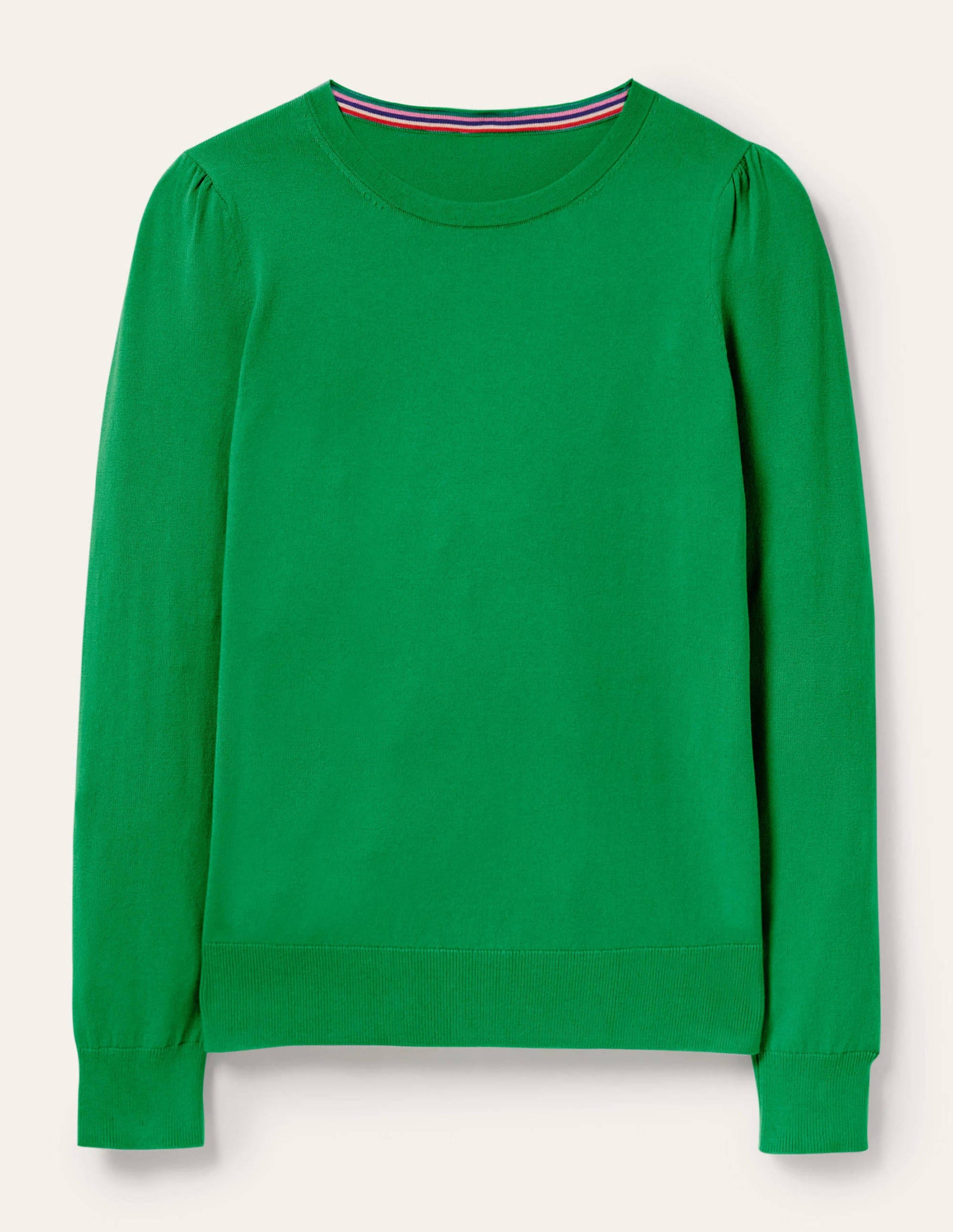 Cotton Crew Neck Sweater-Highland Green-6