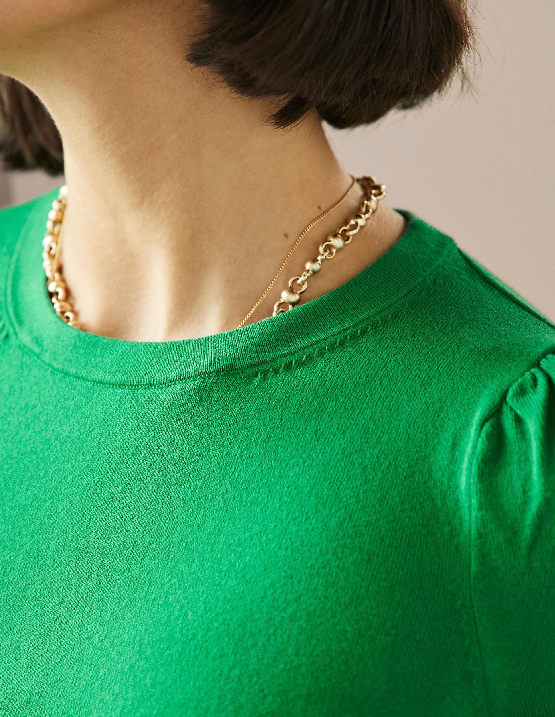Cotton Crew Neck Sweater-Highland Green-2
