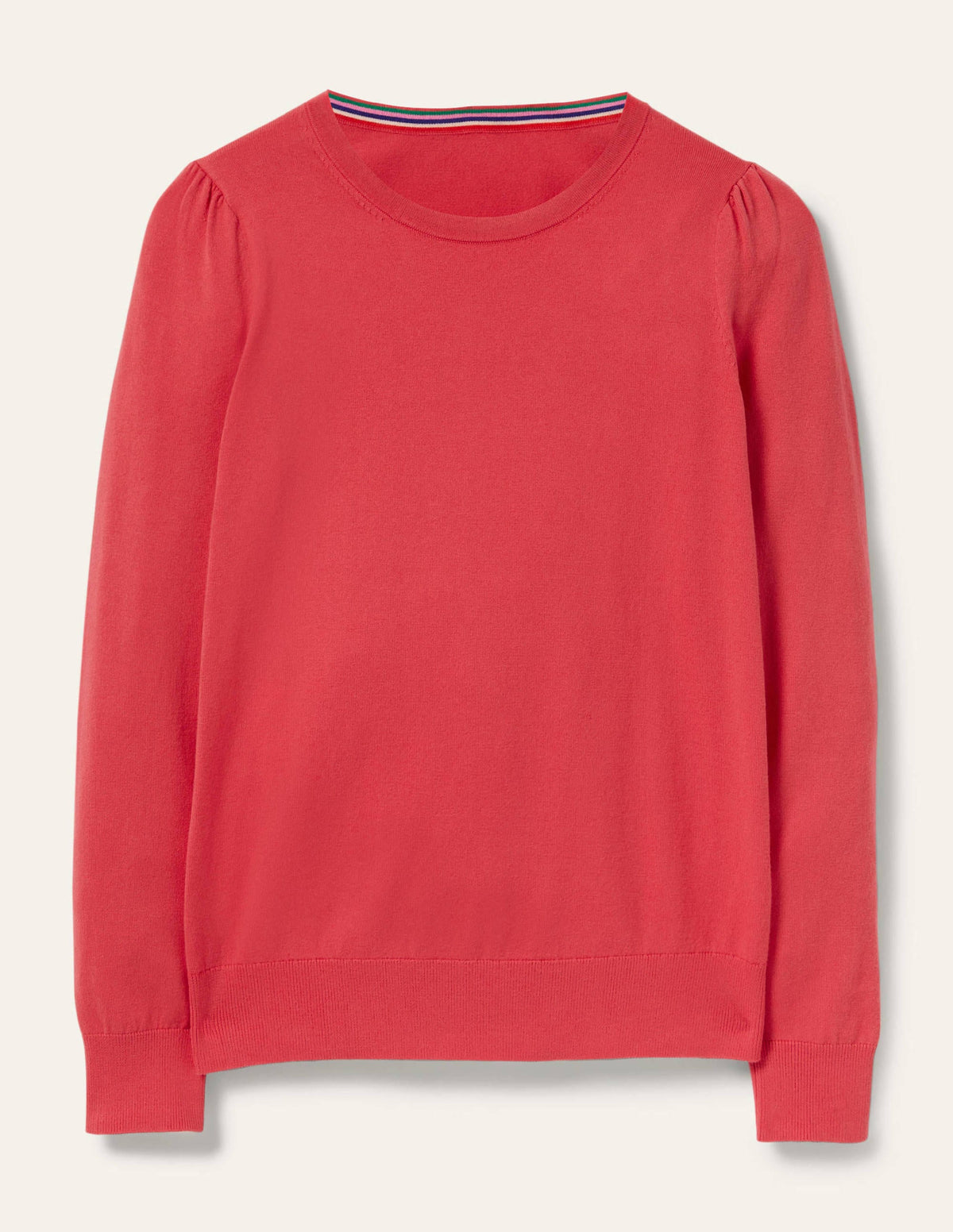 Cotton Crew Neck Sweater-Radish - Image 7