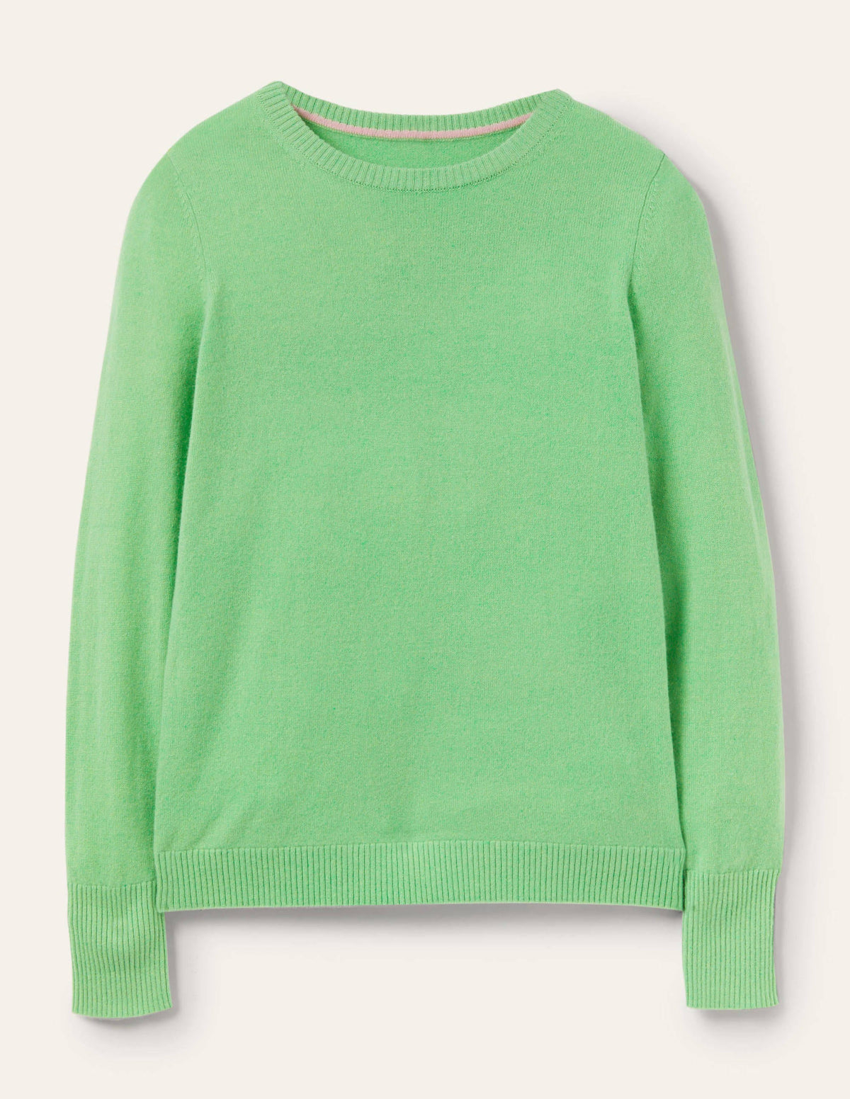 Cashmere Crew Neck Sweater-Zephyr Green - Image 6