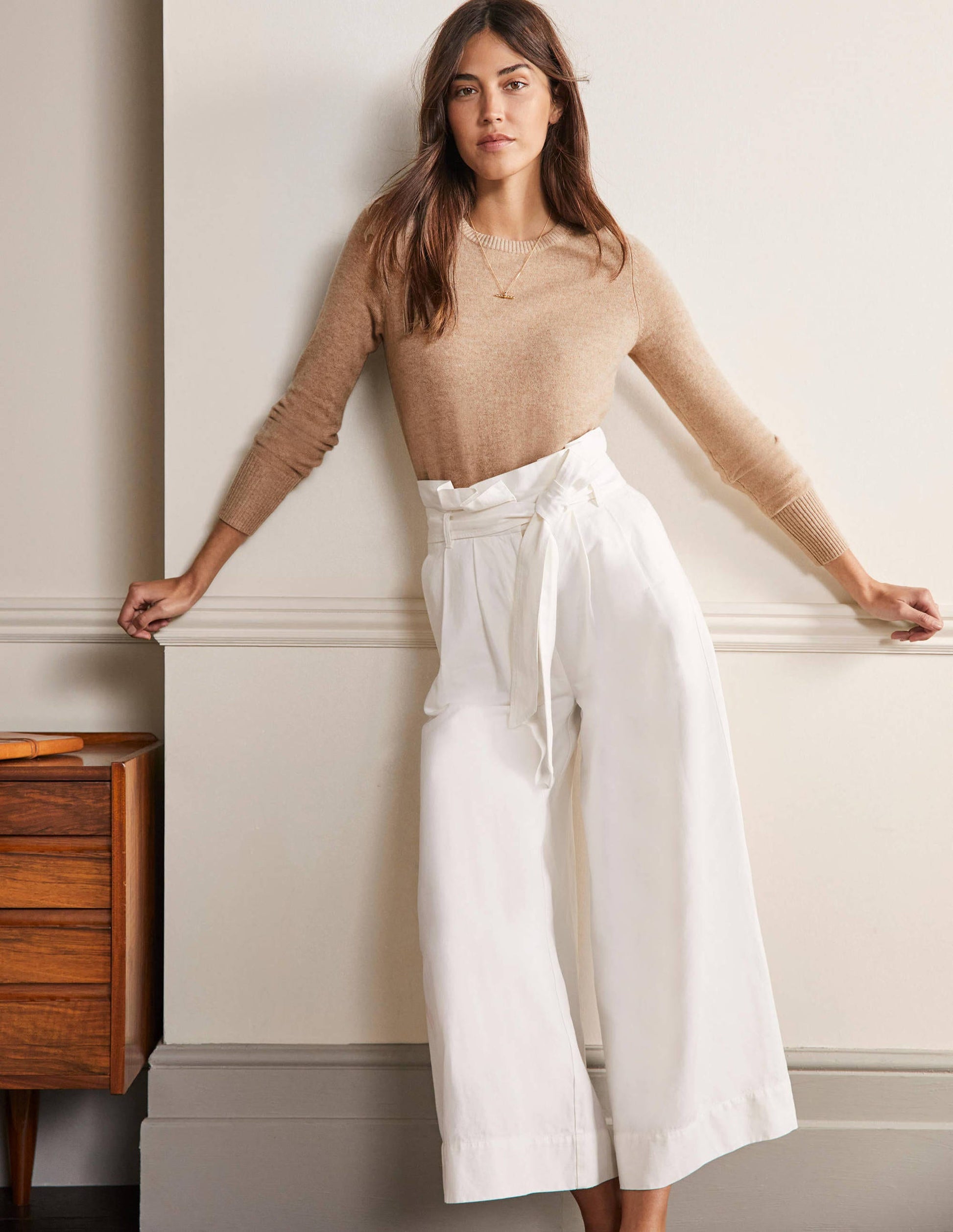 Cashmere Crew Neck Sweater-Chinchilla Melange-4