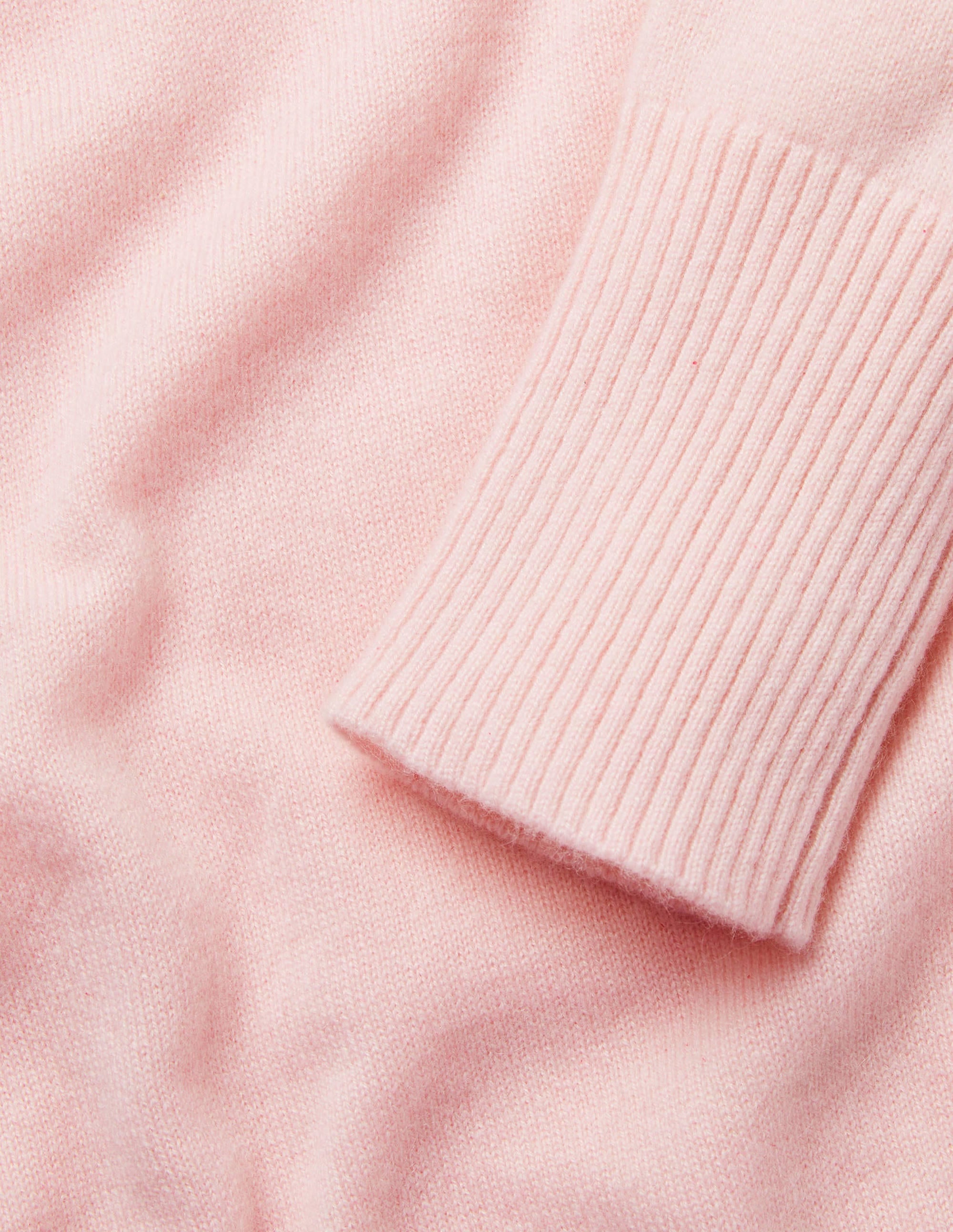 Cashmere Crew Neck Sweater-Pink Blush - Image 5