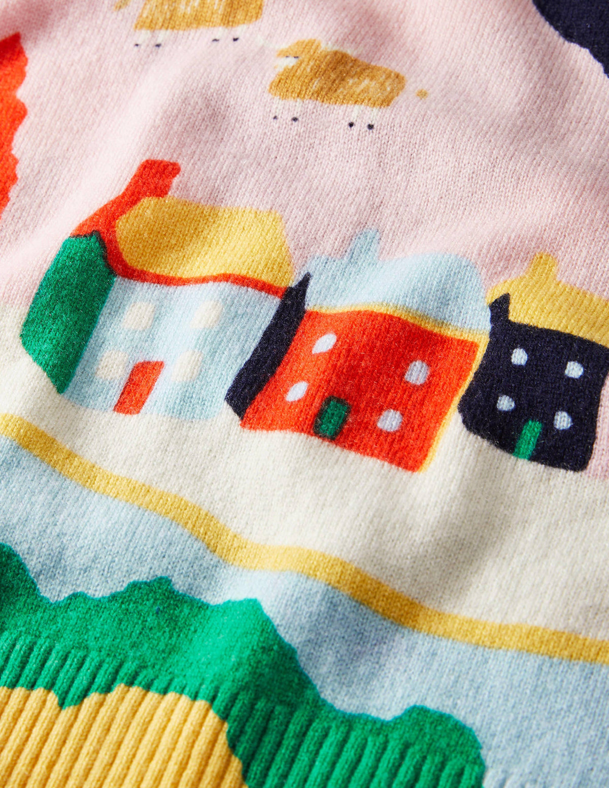 Margot Cashmere Sweater-Chalky Pink, Scenic Meadow - Image 6