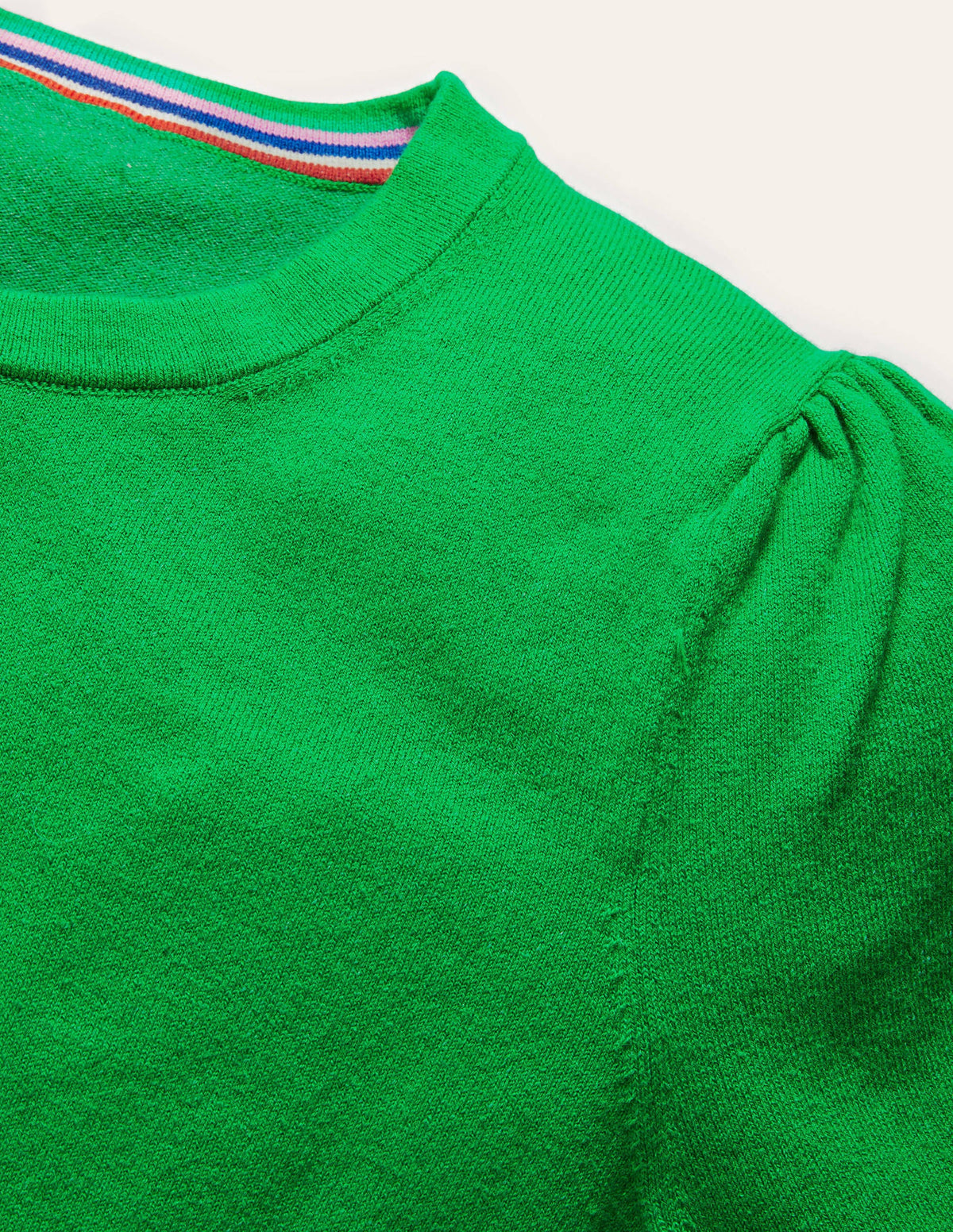 Cotton Crew Knitted Top-Highland Green - Image 5