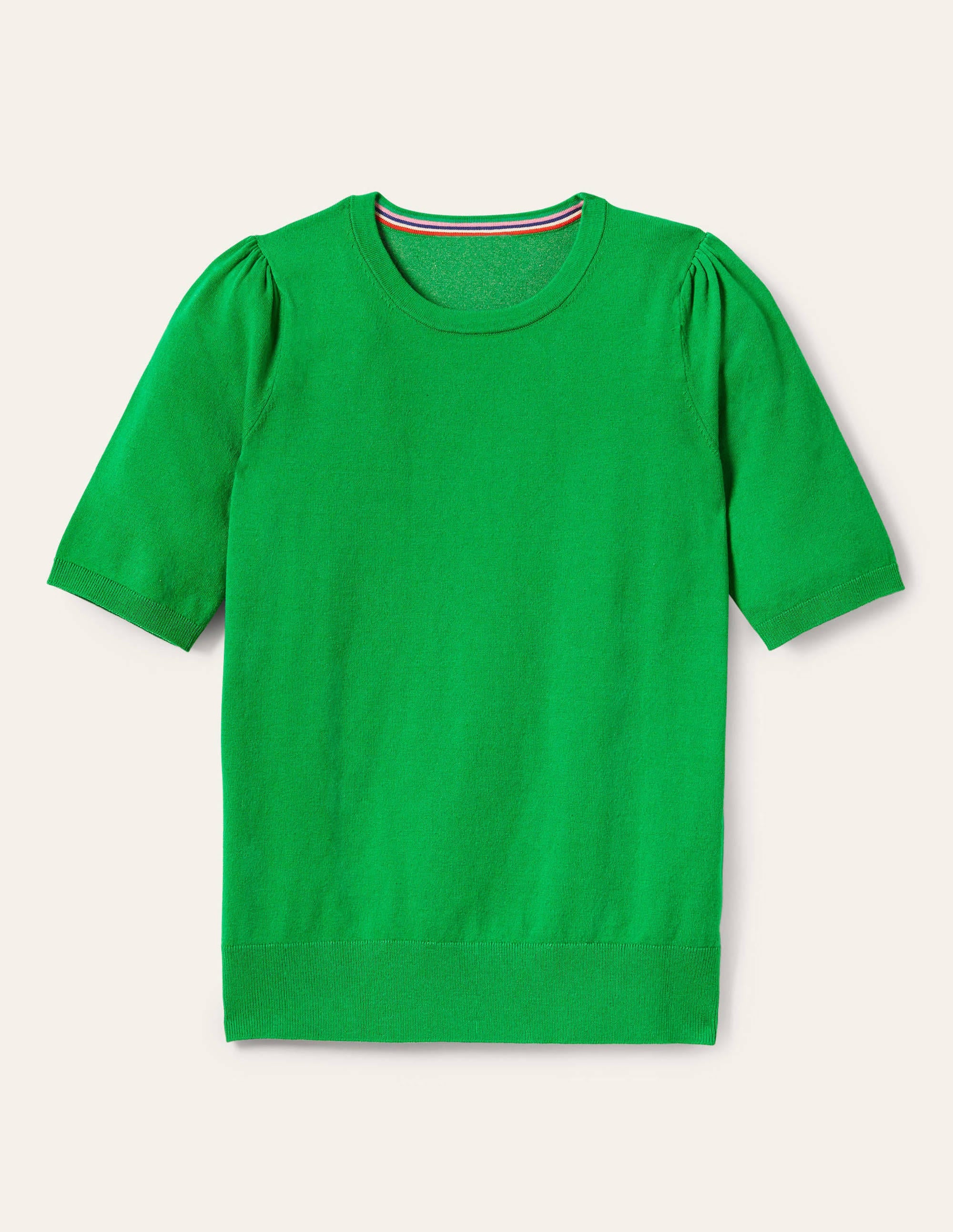 Cotton Crew Knitted Top-Highland Green - Image 6