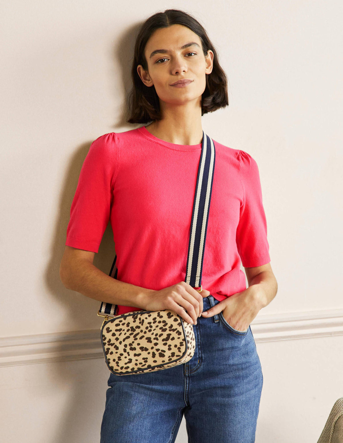Cotton Crew Knitted Top-Radish - Image 5