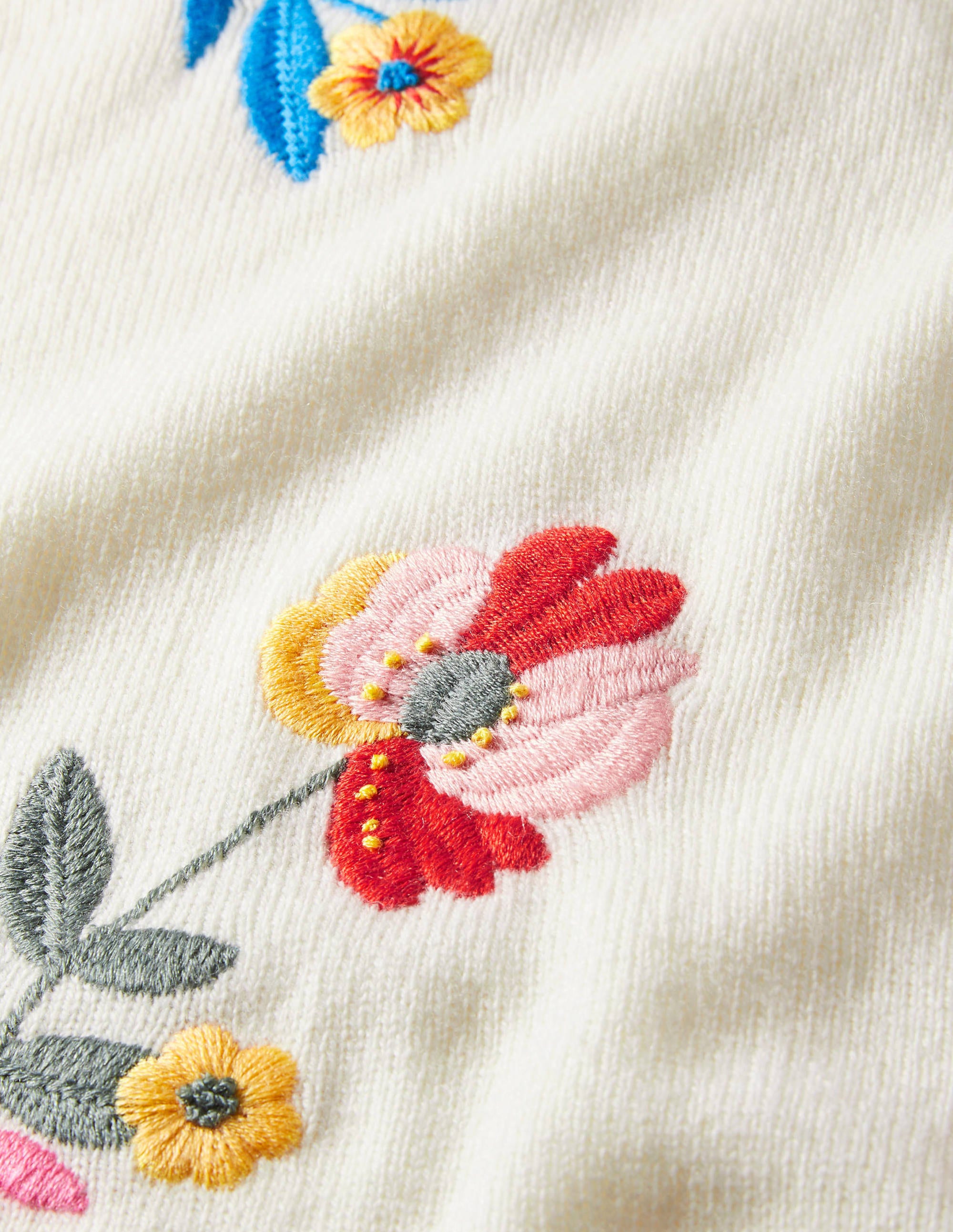 Relaxed Embroidered Sweater-Ivory - Image 6
