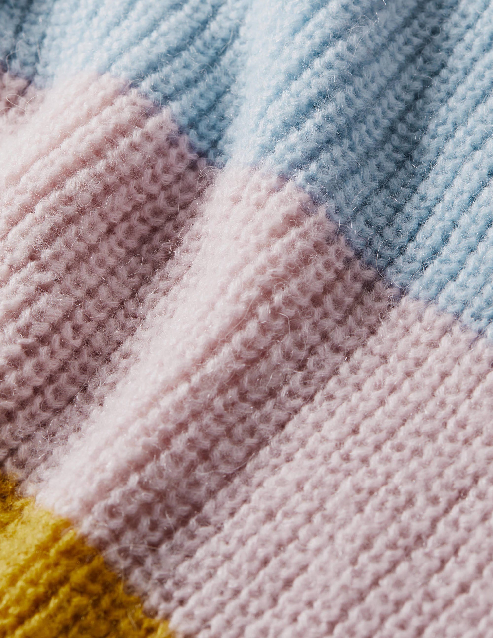 Blouson Cuff Fluffy Sweater-Fluffy Rainbow Multi Stripe - Image 6