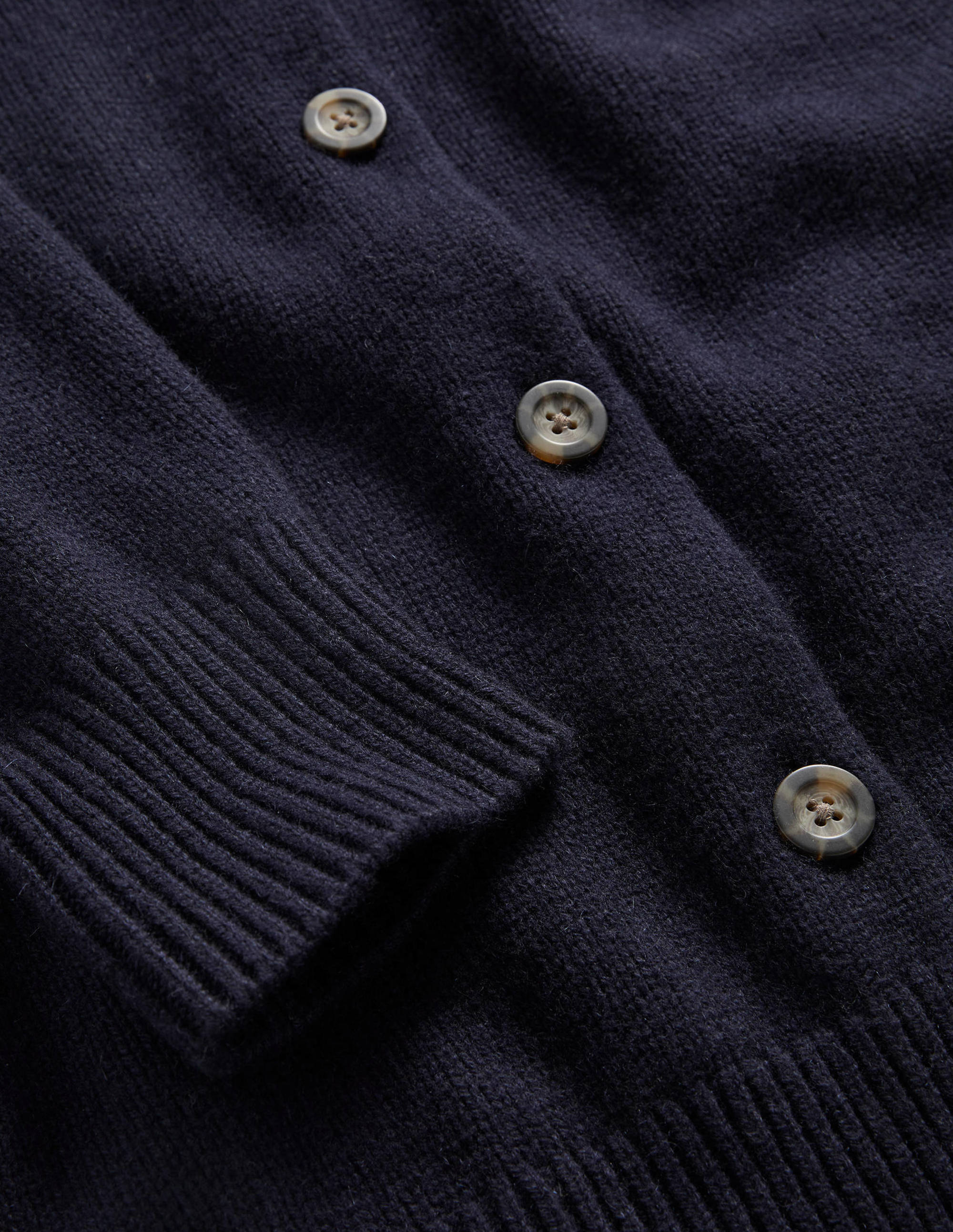 Chunky Cashmere Cardigan-Navy - Image 6