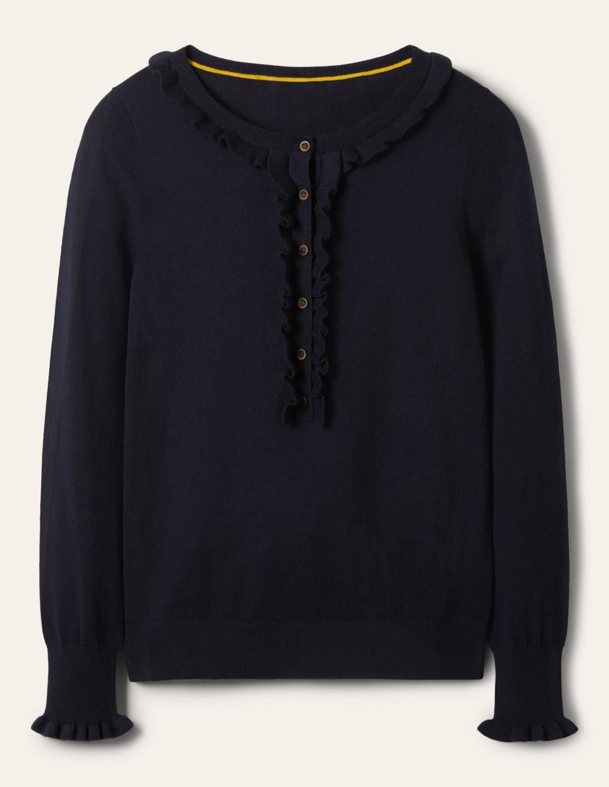 Lara Frill Henley Sweater-Navy-5