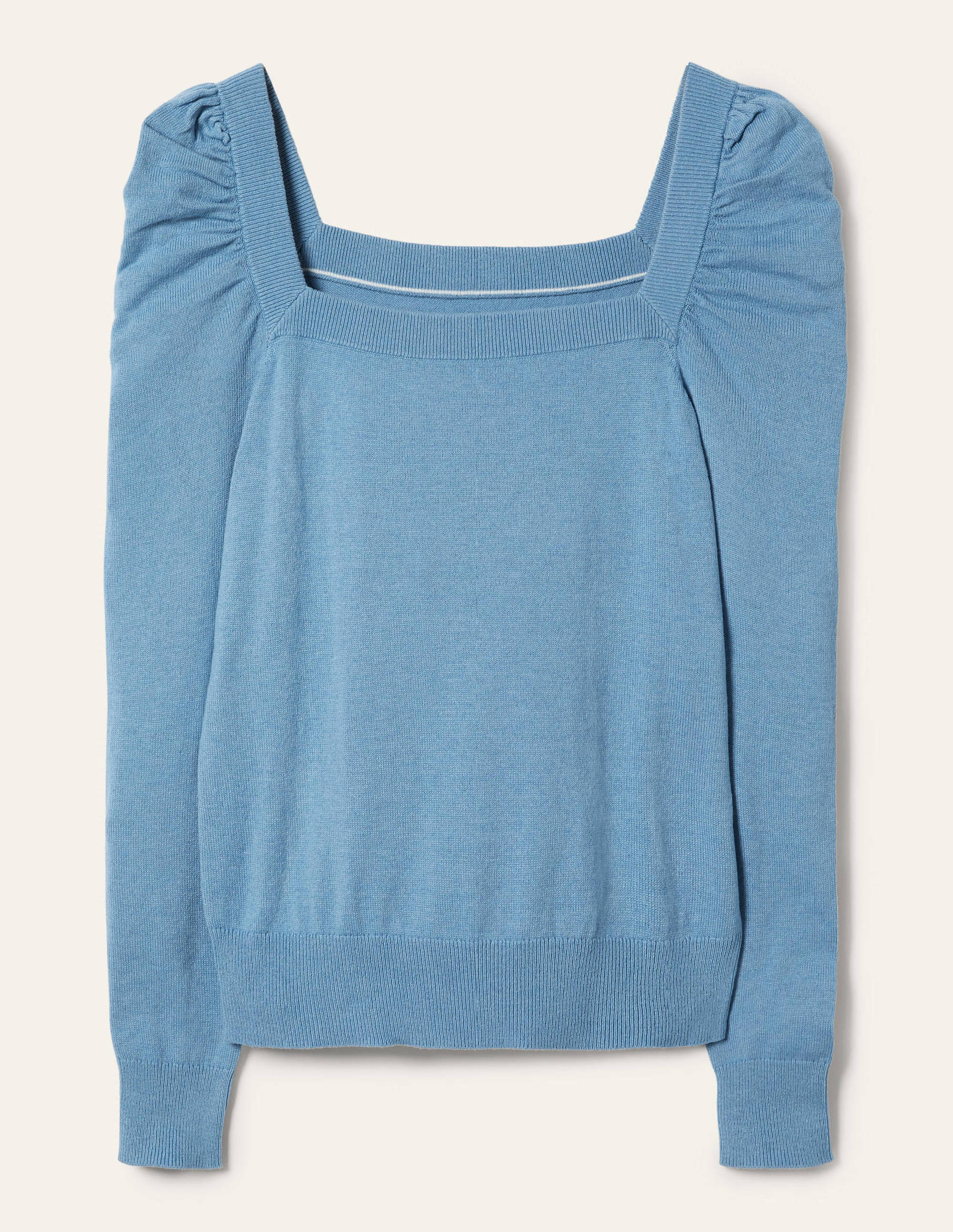 Square Neck Sweater-Heavenly Blue - Image 5