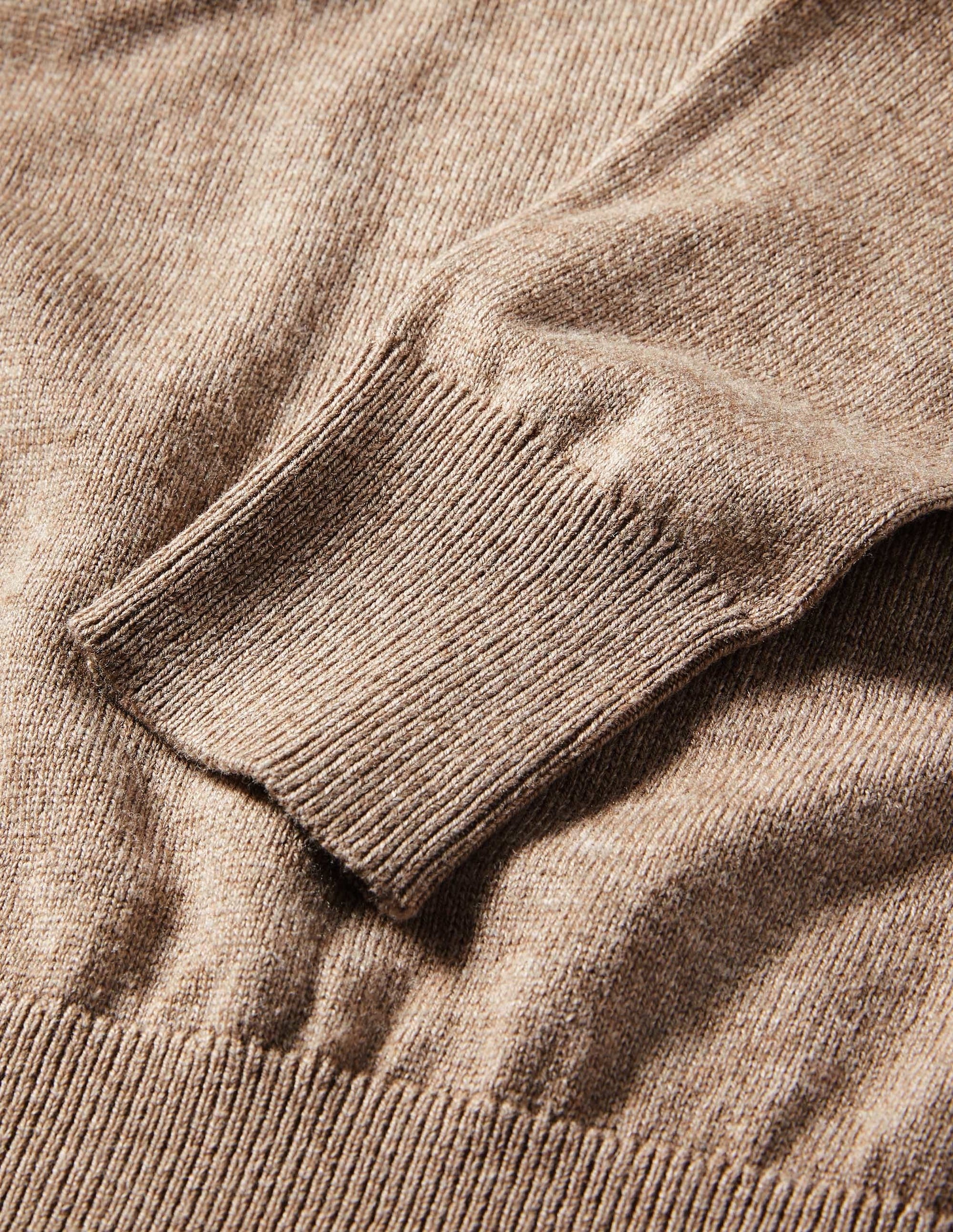 Square Neck Sweater-Dark Mink Melange-6